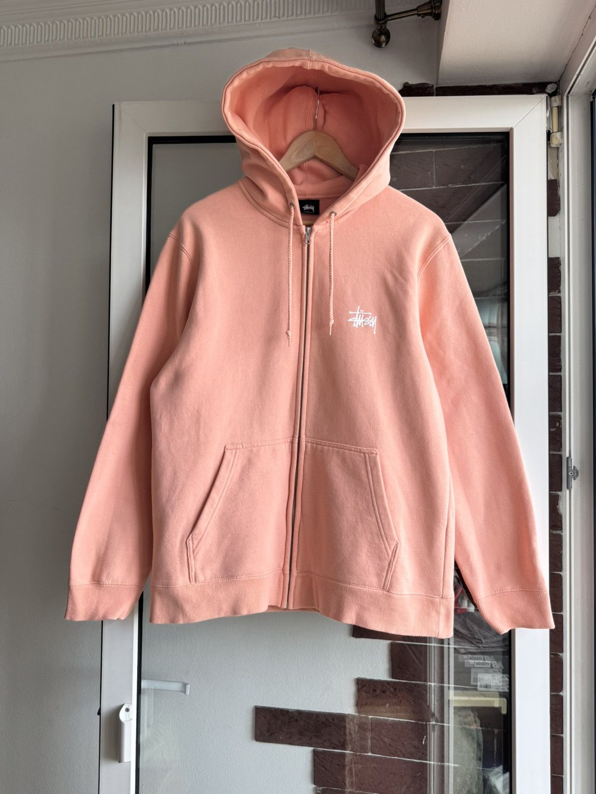 Stussy Stussy peach zip hoodie 00,s Size US L / EU 52-54 / 3 - 7 Thumbnail