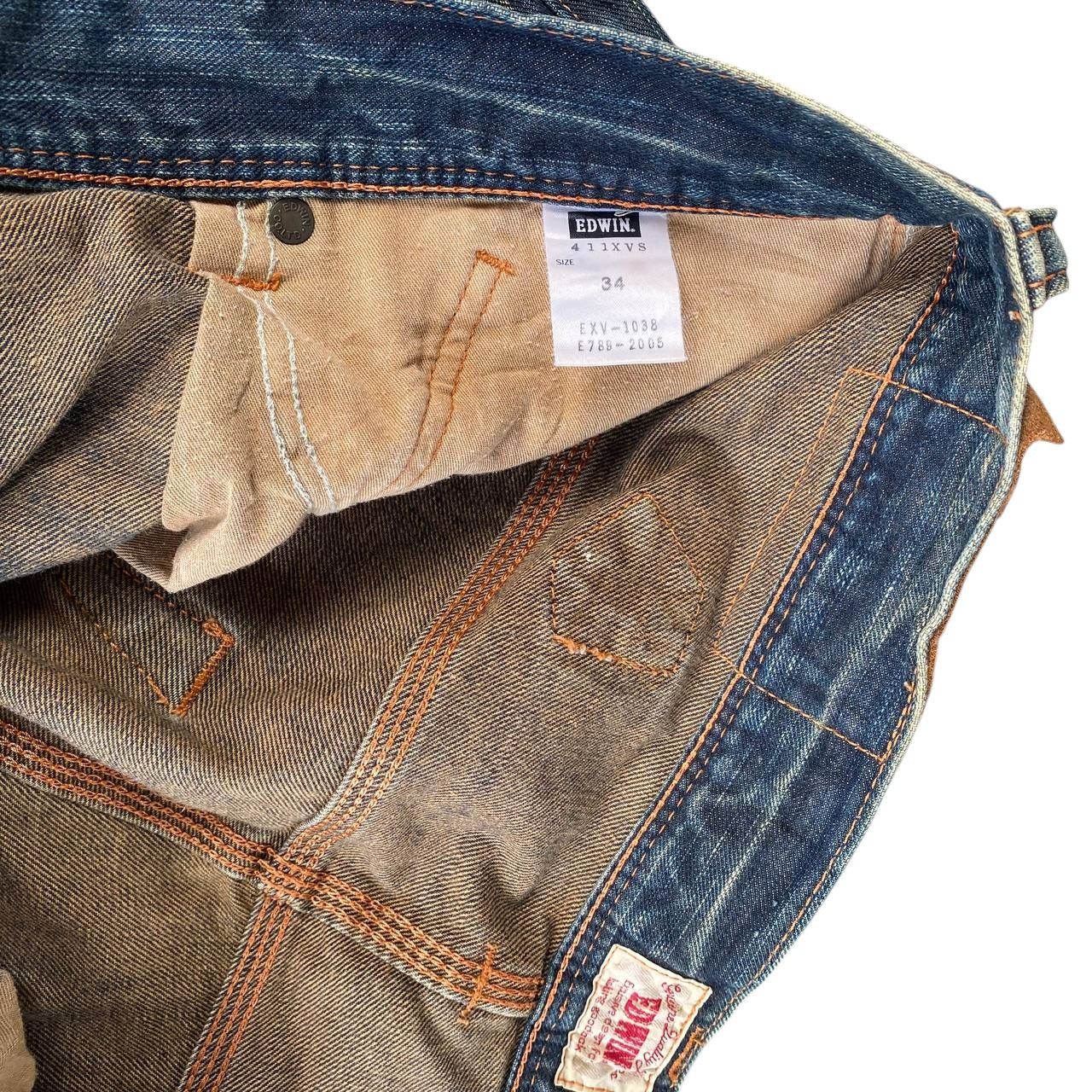 Edwin × Vintage FLARED EDWIN EXCLUSIVE VINTAGE MUDWASH CLAWMARK BUCKLE BACK Size US 34 / EU 50 - 11 Thumbnail