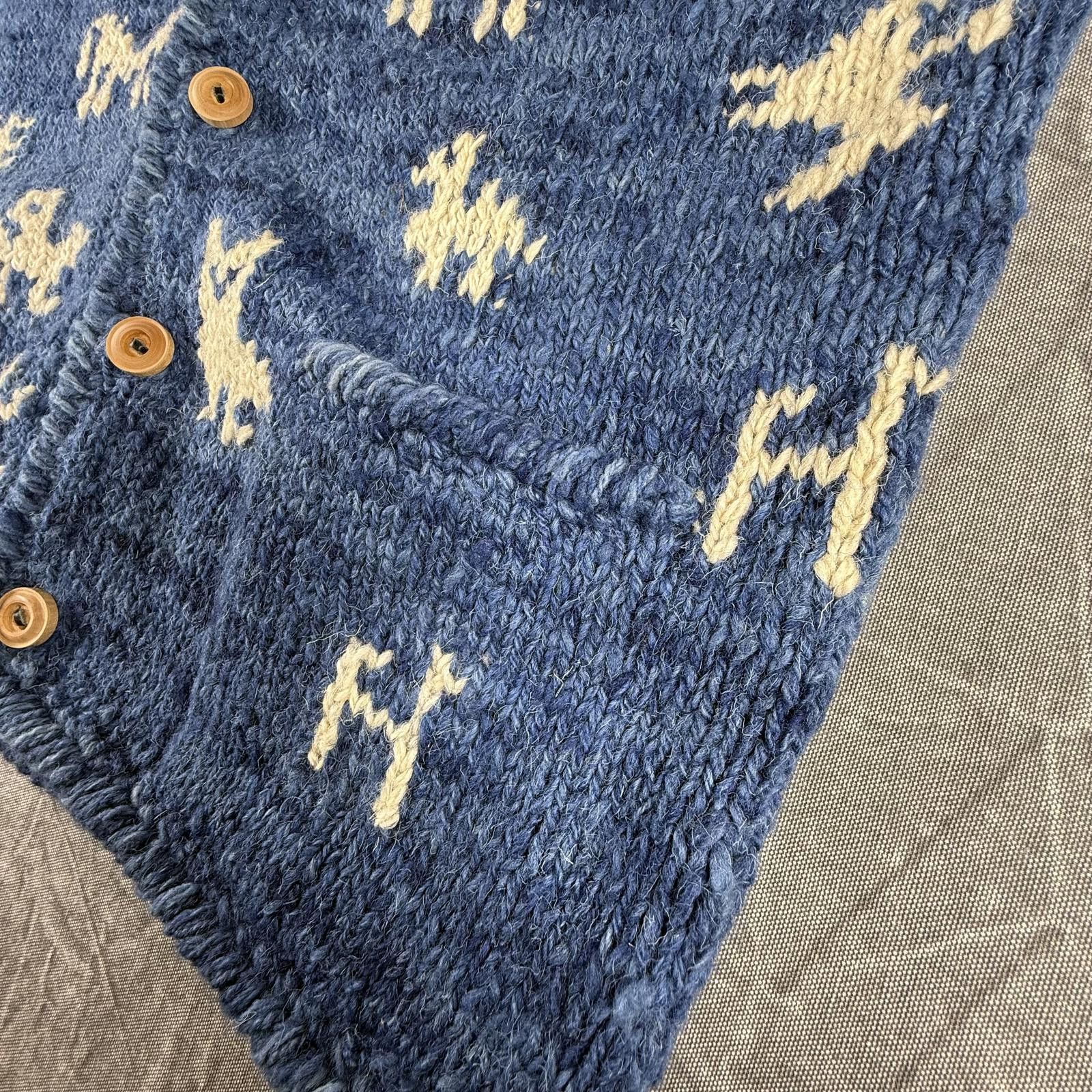 Fagassent Toshiki Aoki Toshy Vest Unisex Blue Made In Bolivia 100% Lambs Wool Size US M / EU 48-50 / 2 - 5 Thumbnail