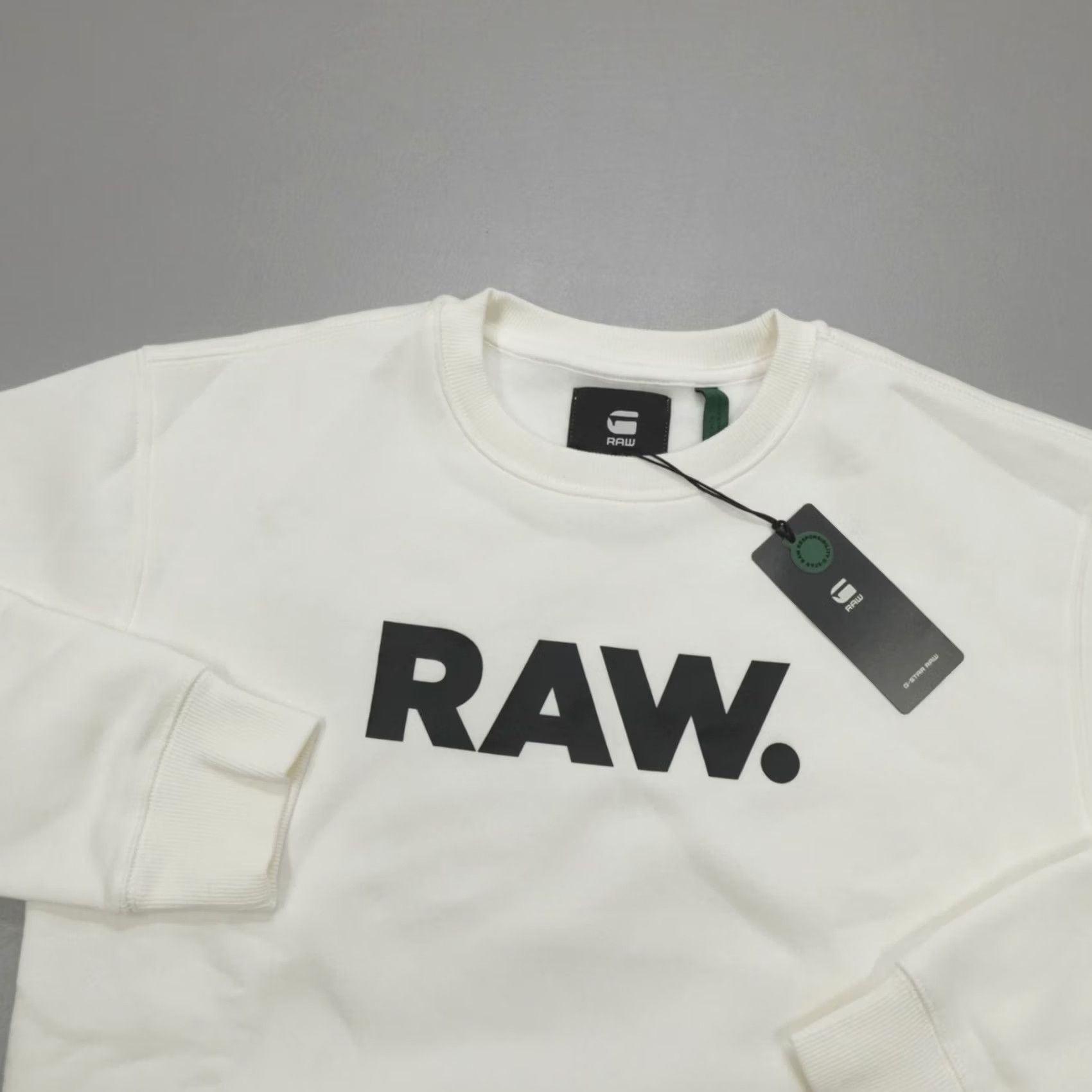 G-Star G-Star Raw Premium Core Crewneck Sweatshirt Milk Women's Size S Beige Crew Neck Long Sleeve Pullover Logo Graphic Print All Seasons Regular Fit Size S / US 4 / IT 40 - 2 Thumbnail