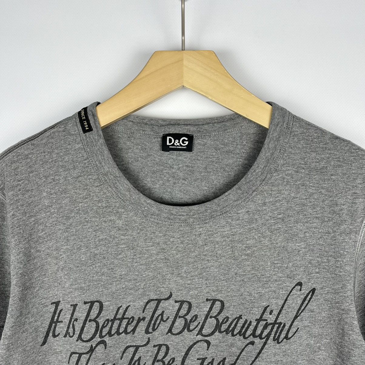 Dolce & Gabbana Designer Dolce Gabbana Oscar Wilde slogan big logo T Shirt Size US M / EU 48-50 / 2 - 2 Thumbnail