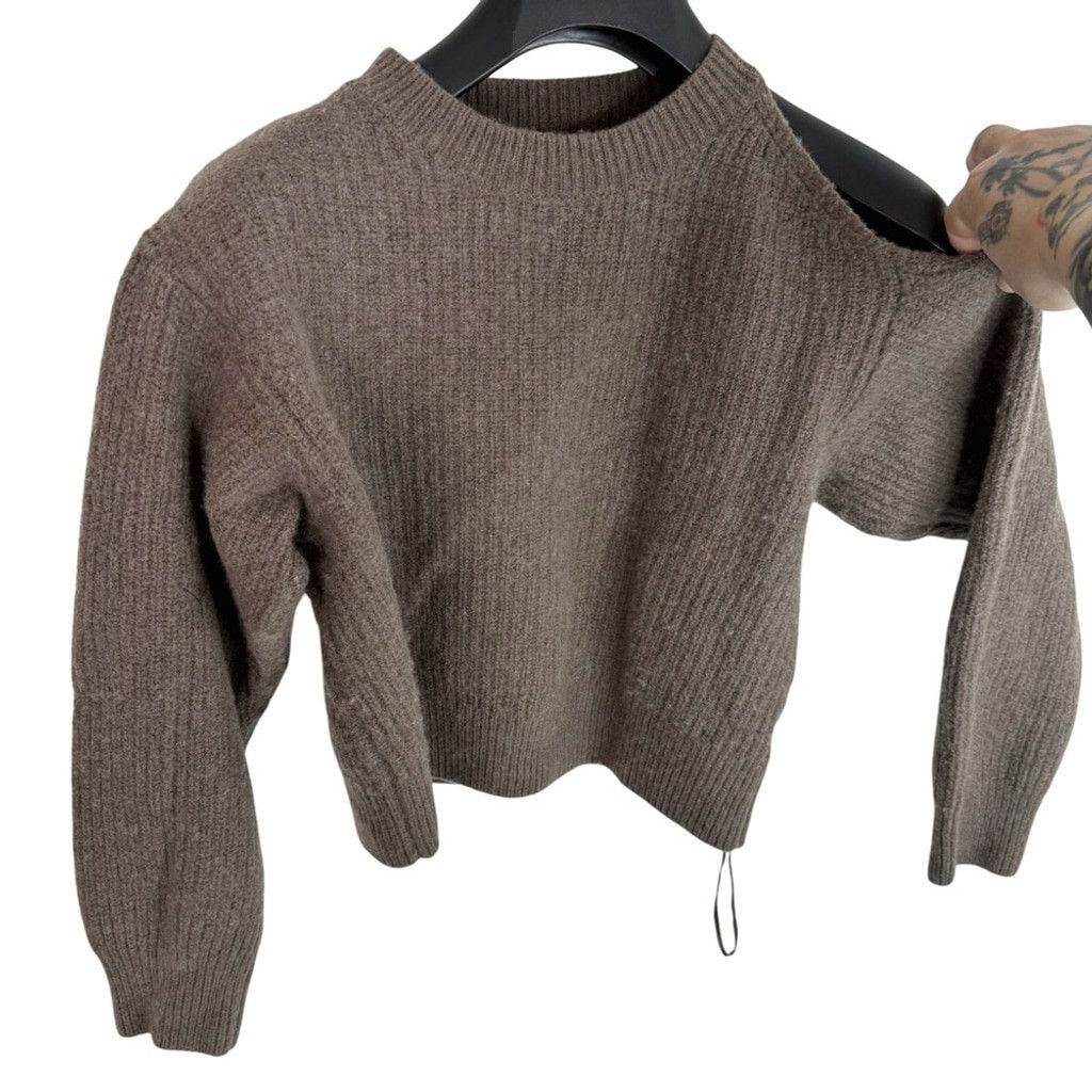 ASTR The Label ASTR THE LABEL Women Mud/Brown Cold Shoulder Wool Sweater M Size M / US 6-8 / IT 42-44 - 4 Thumbnail