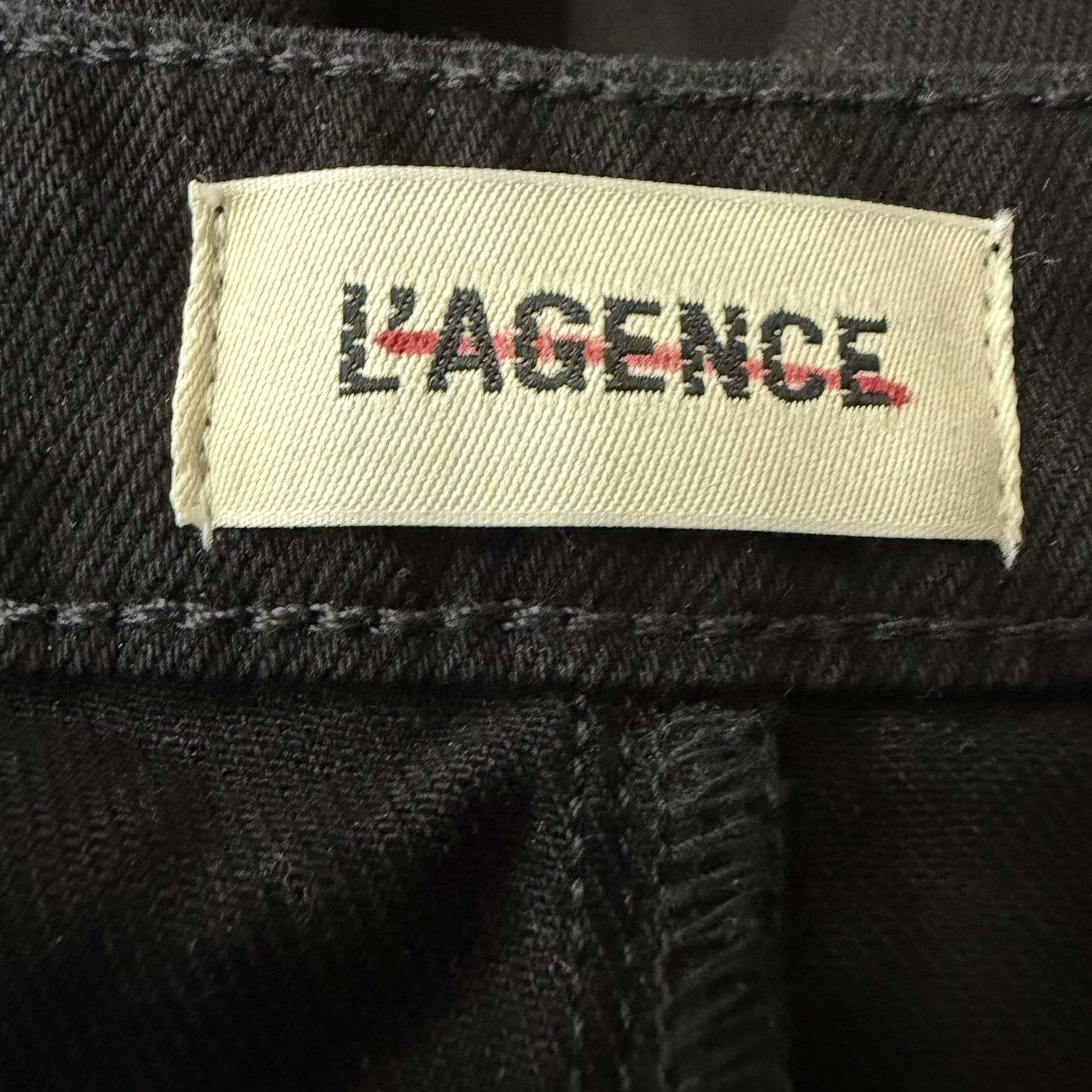 L'AGENCE L'AGENCE Kris Black Cotton Button Front Mini Skirt Size 26" / US 2 / IT 38 - 5 Thumbnail