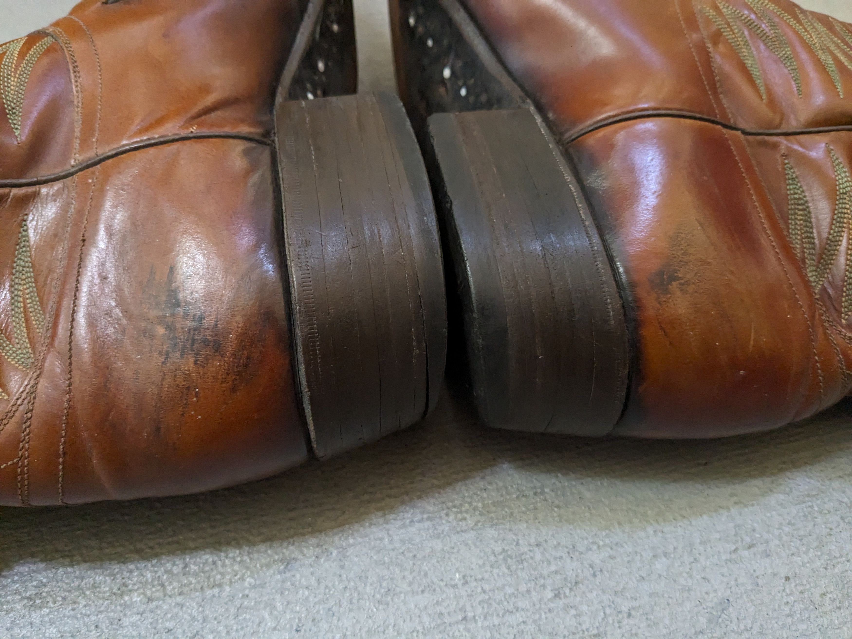 Genuine Leather Vintage Cowboy Boots Brown Size 9 Western Botas Size US 9 / EU 42 - 14 Thumbnail