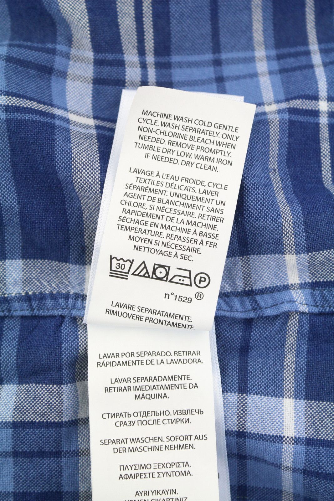 Ralph Lauren 2XL Blue Fit Indigo Oxford Plaid Button-Down Neck 87009 Size US XXL / EU 58 / 5 - 11 Thumbnail