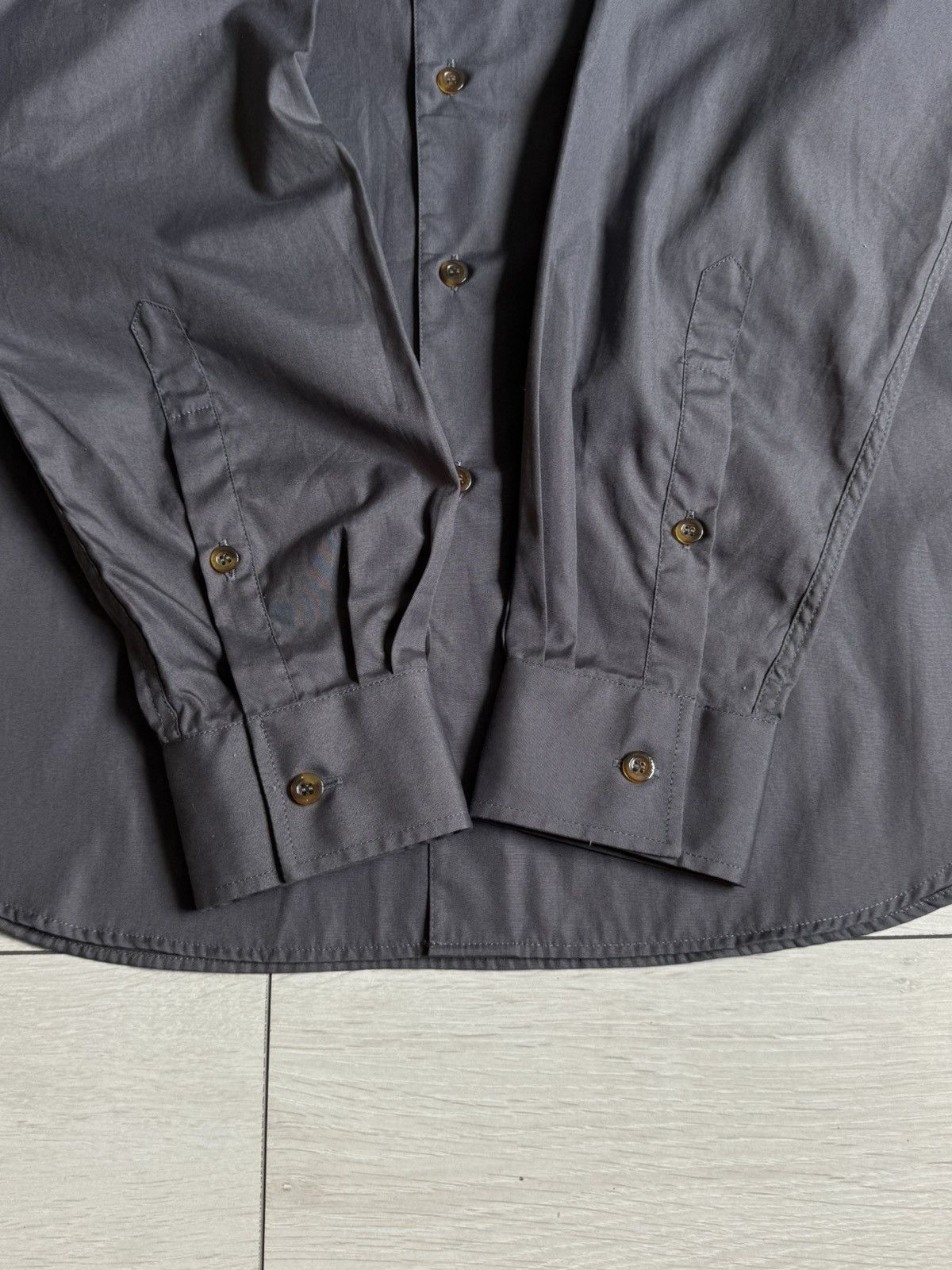 Vivienne Westwood Rare❗️Vivienne Westwood Gray Logo Button Up Shirt Size US M / EU 48-50 / 2 - 8 Thumbnail