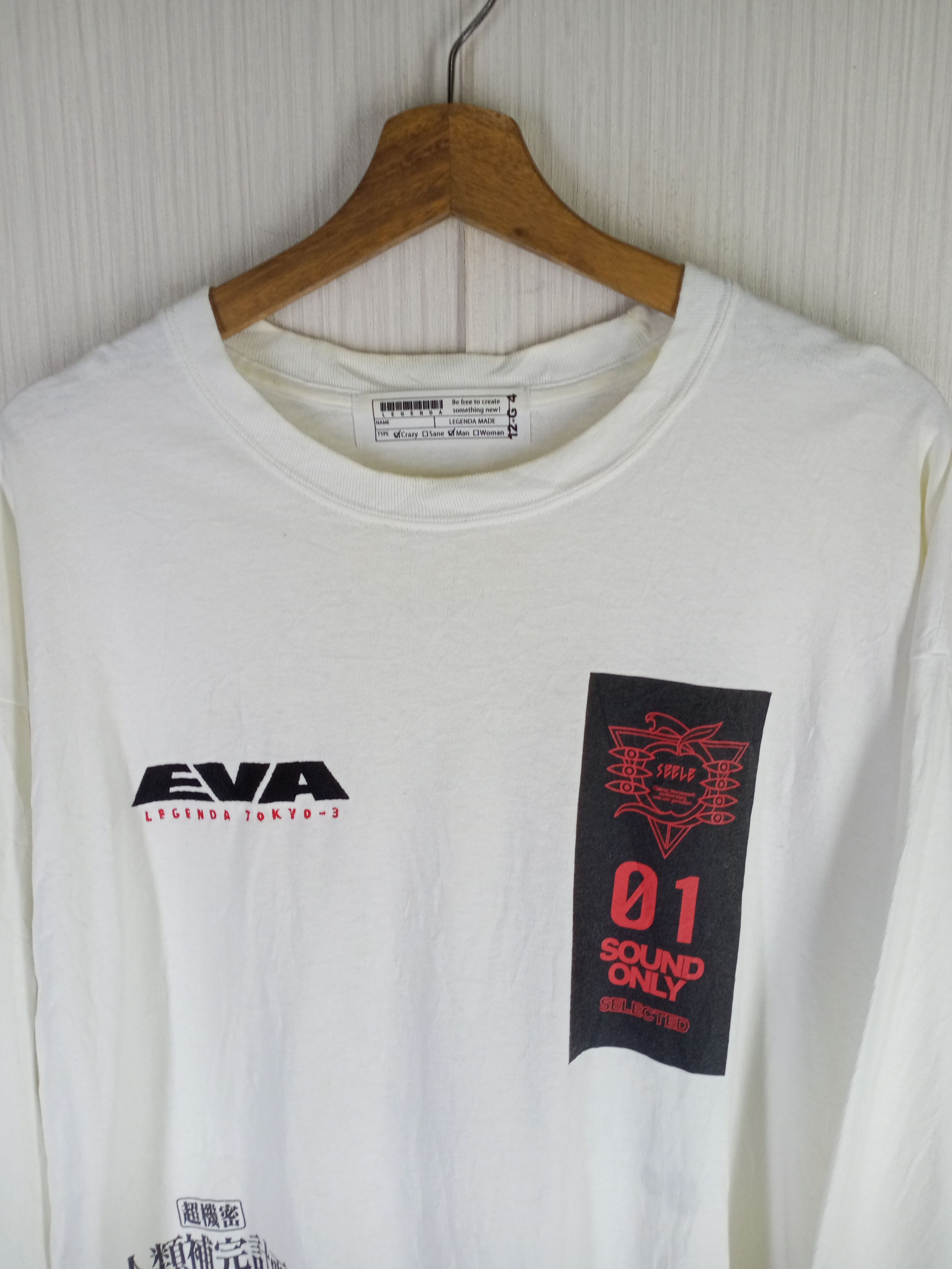 Anime Evangelion x Lagenda Long Sleeve Tshirt Size US XL / EU 56 / 4 - 13 Thumbnail