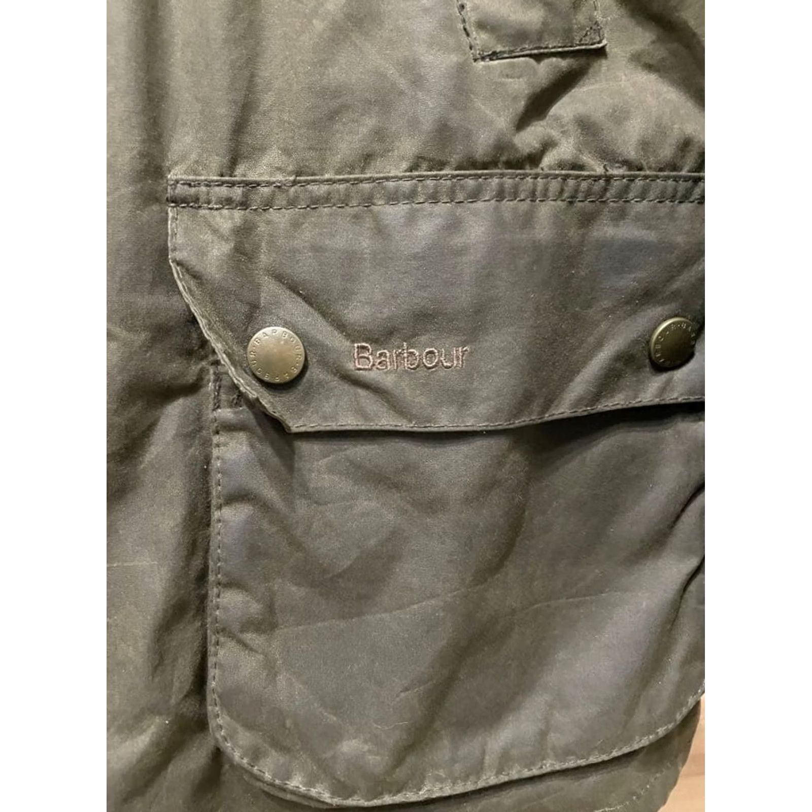Barbour VINTAGE Barbour Ashby Waxed Jacket Olive M Mens Corduroy Collar Waxed Cotton Jacket Size US M / EU 48-50 / 2 - 2 Thumbnail