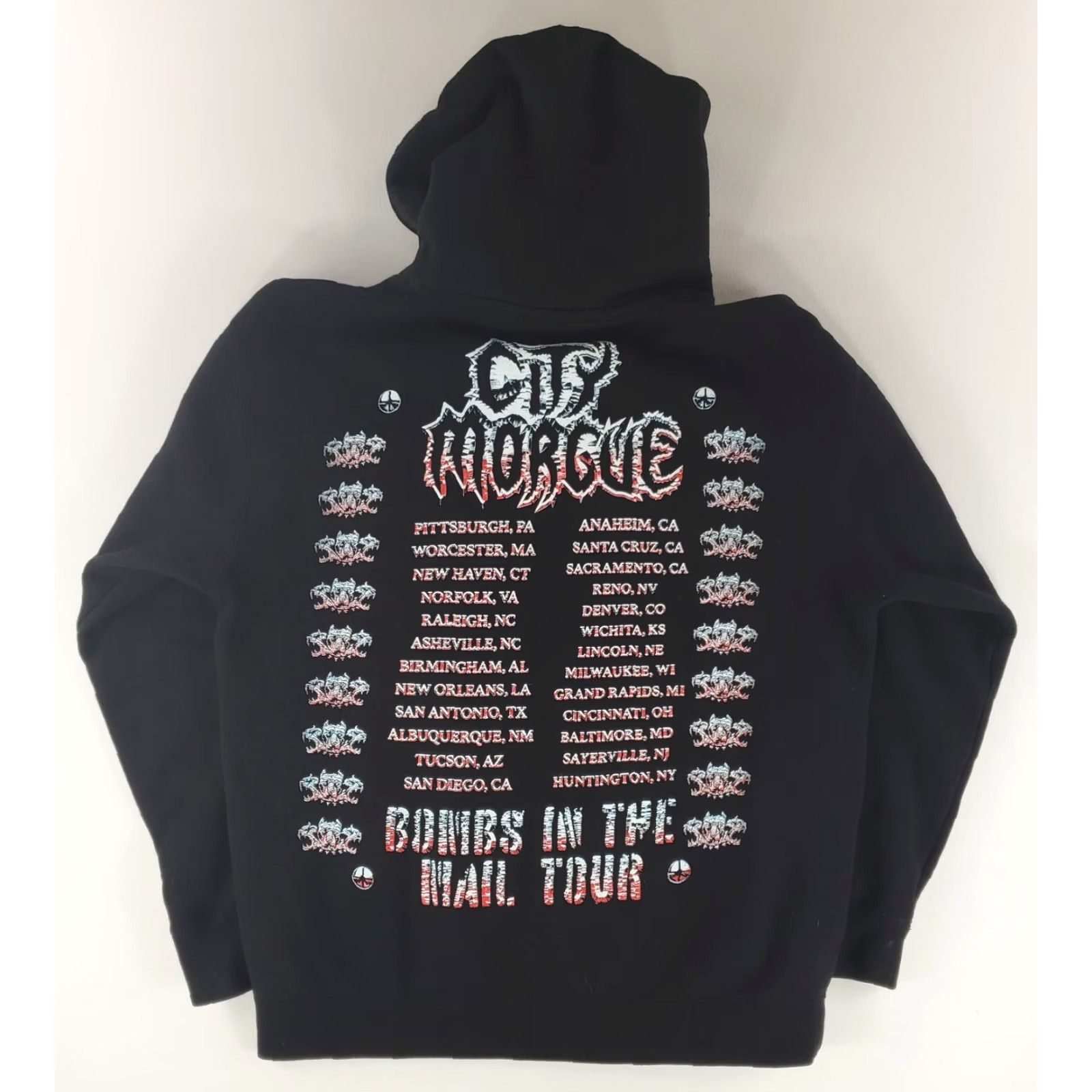 Vintage City Morgue Bombs in the Mail Tour Hoodie Sweatshirt Black Dogs Mens L Size US L / EU 52-54 / 3 - 3 Thumbnail