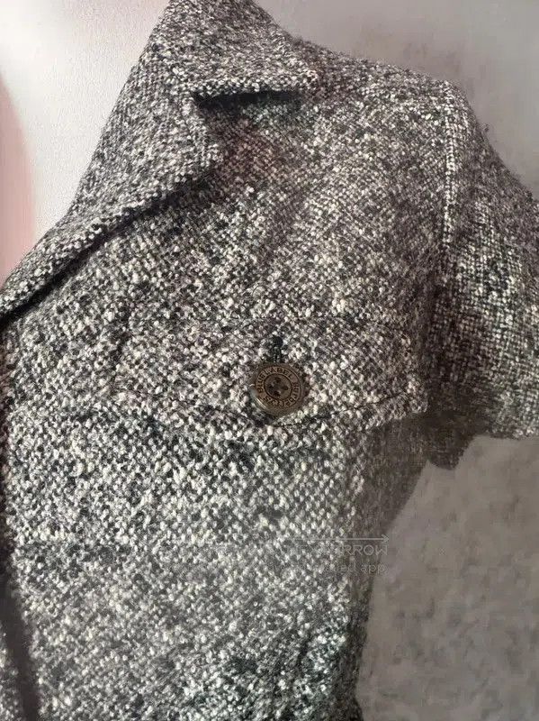 Burberry Burberry Grey Wool Blend Midi Dress. Size L / US 10 / IT 46 - 4 Thumbnail