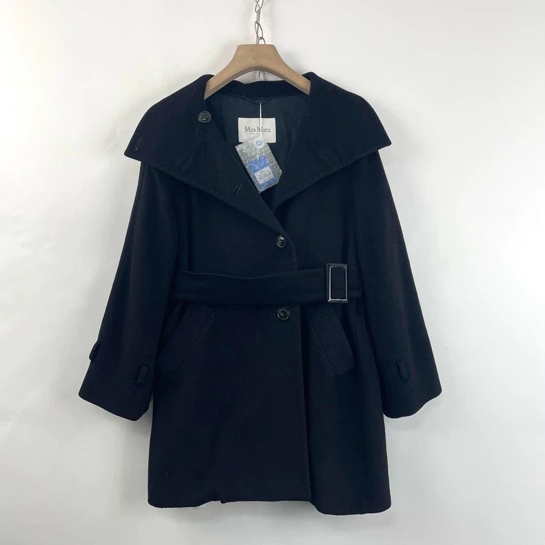 Max Mara Max Mara Black mid-length woolen coat Size M / US 6-8 / IT 42-44 - 1 Thumbnail