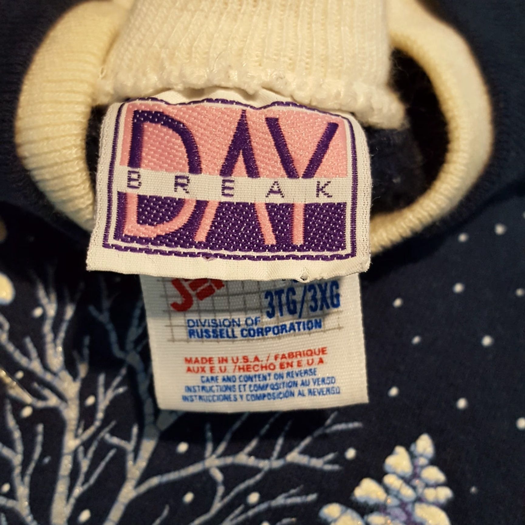 Etro VINTAGE Day Break Snowy Christmas Tree Fleece Sweatshirt Crewneck 3XL Women Blue Pullover 90s Christmas Holiday Retro Shirt Size XXL / US 16-18 / IT 52-54 - 7 Thumbnail