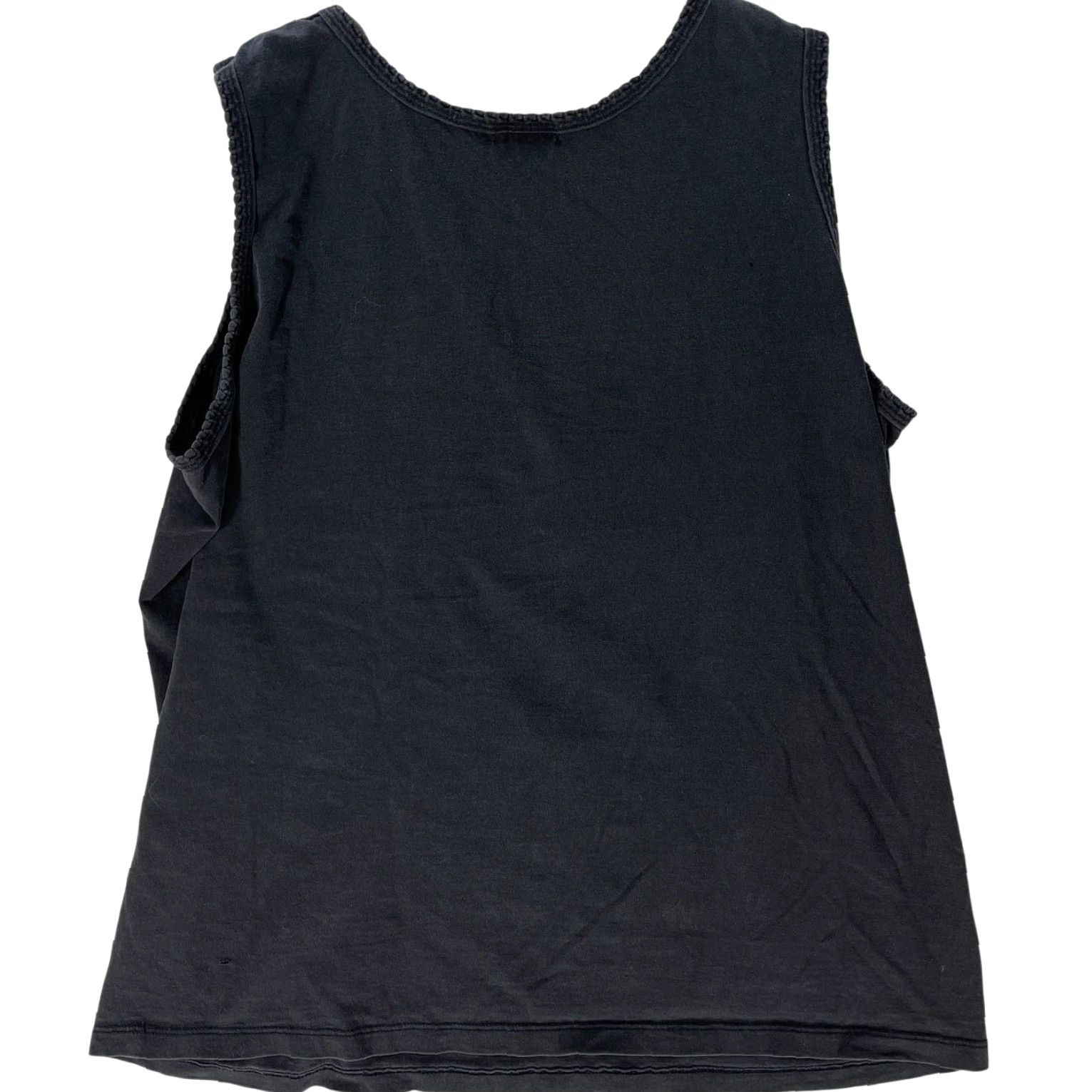 Vintage SEPARATE ISSUE Tank Top Plus 18W BLACK Floral 100% Cotton SMALL HOLE Womens Casual Everyday Tank Top Plus Size 18W Ladies Size XXL / US 16-18 / IT 52-54 - 3 Thumbnail