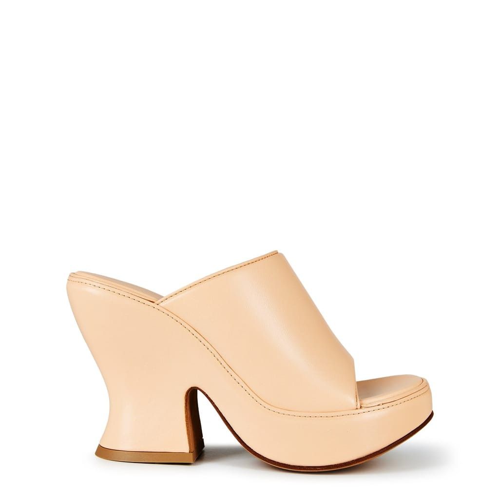 Bottega Veneta Bottega Veneta Wedge High Heel Mules in Pink Size US 4 / IT 34 - 3 Thumbnail