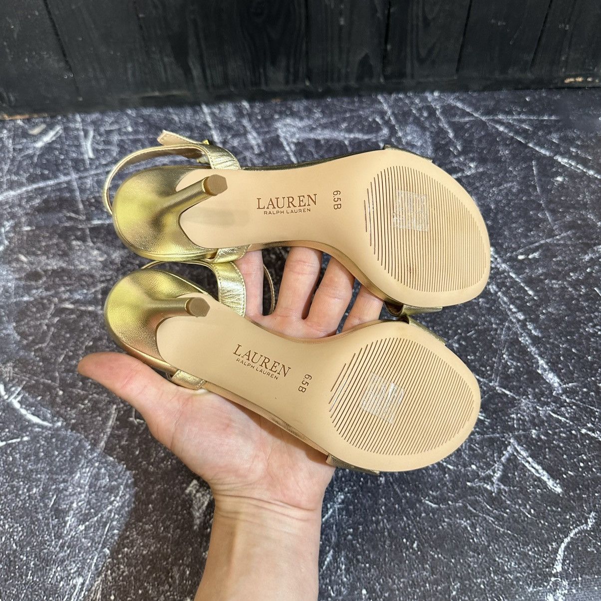 Lauren Ralph Lauren Lauren Ralph Lauren Women’s Gold Heels 6.5 US 37 EU Size US 7 / IT 37 - 8 Thumbnail
