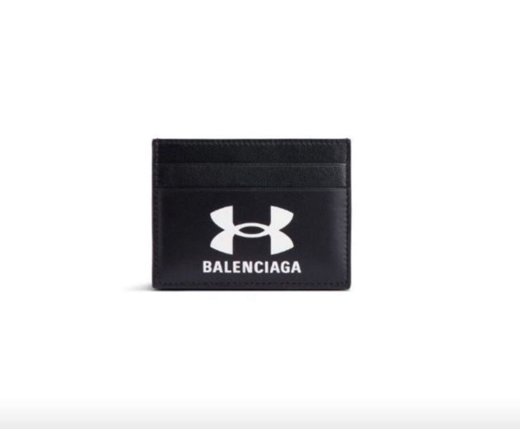 Adidas × Balenciaga 💥LIMITED💥 X Under Armour Leather Cardholder in Black Size ONE SIZE - 1 Preview