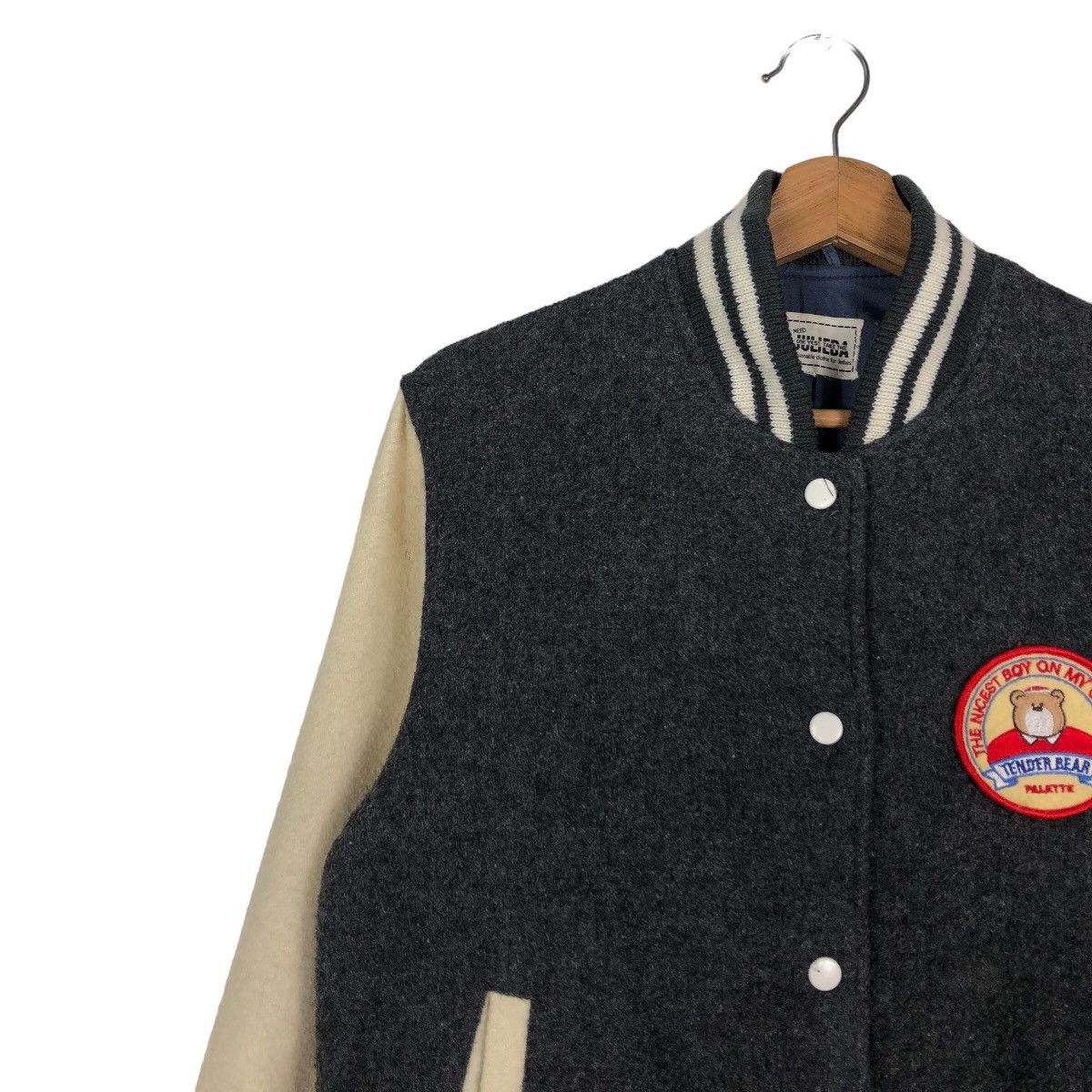 Japanese Brand 🔥Vintage Wool Varsity Jacket Snap Button Big Logo Size US S / EU 44-46 / 1 - 7 Thumbnail