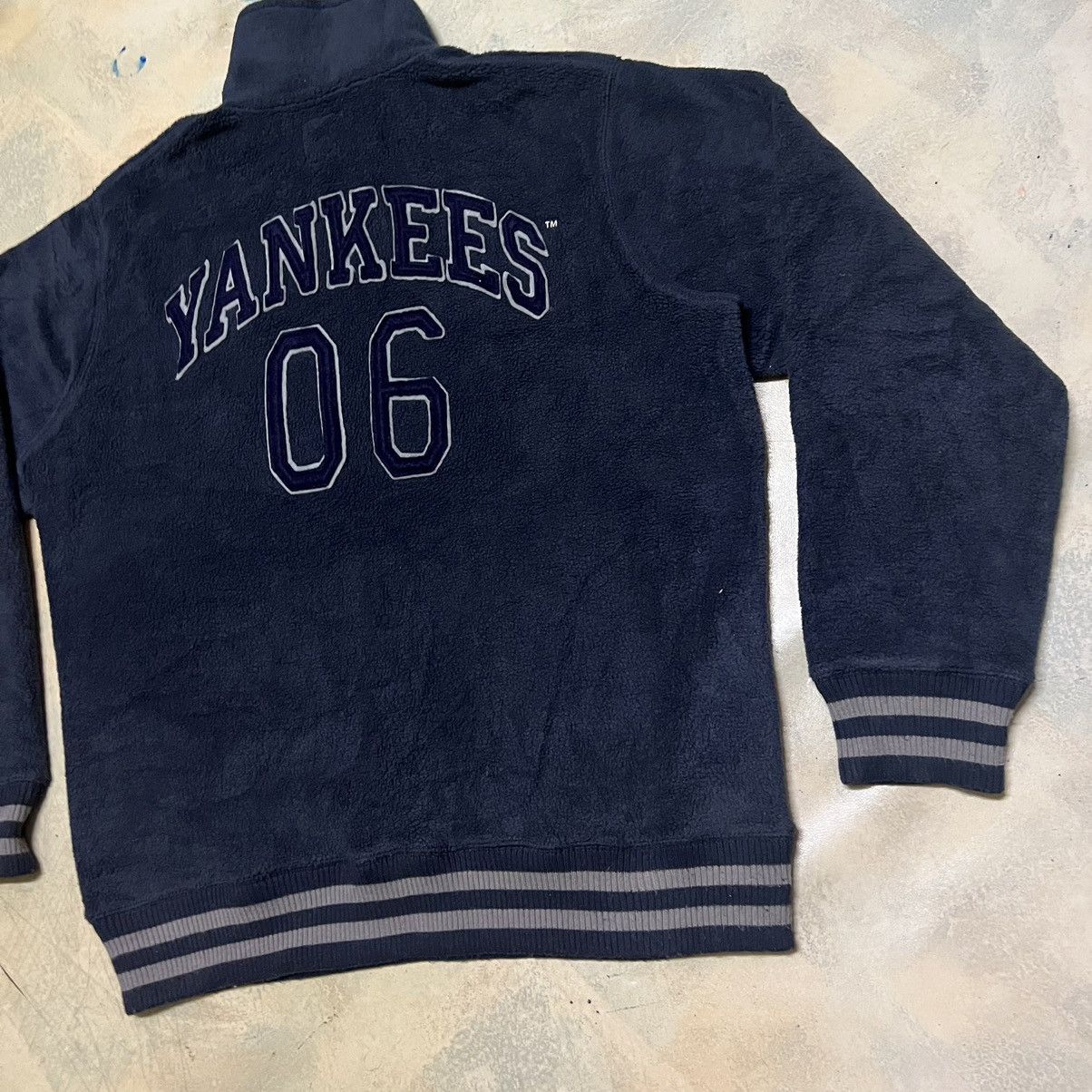 MLB Vintage New York Yankees MLB Half Zipper Sweatshirt Size US L / EU 52-54 / 3 - 3 Thumbnail