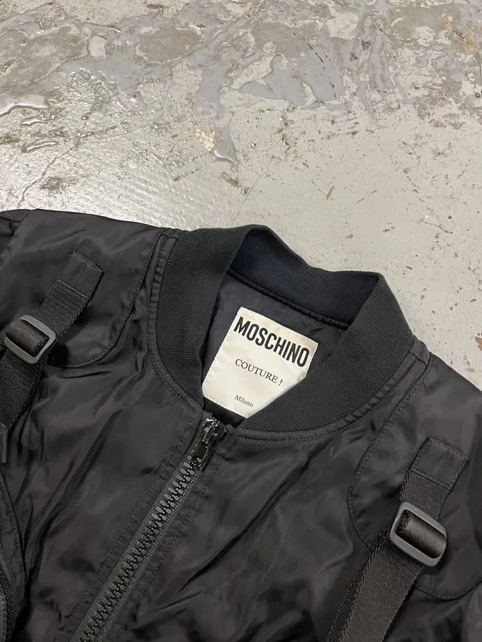 Moschino FW2020 Moschino Technical Multi-Pocket Black Bomber Jacket Size US M / EU 48-50 / 2 - 5 Thumbnail