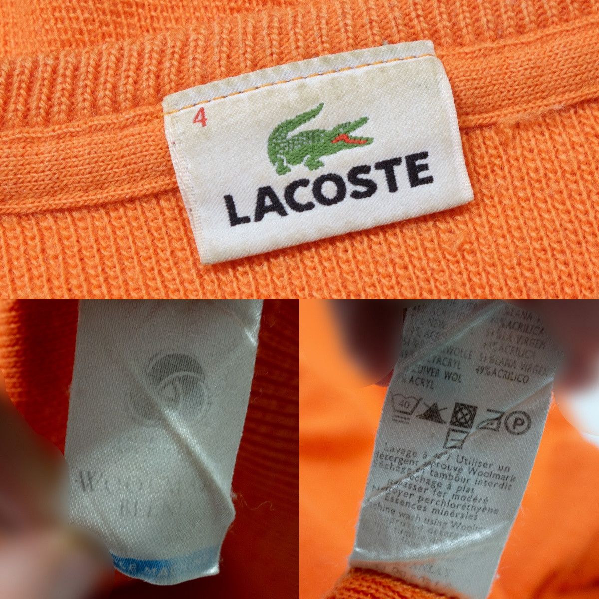 Lacoste 00s Wool Blend Logo Sweater Size US L / EU 52-54 / 3 - 7 Thumbnail