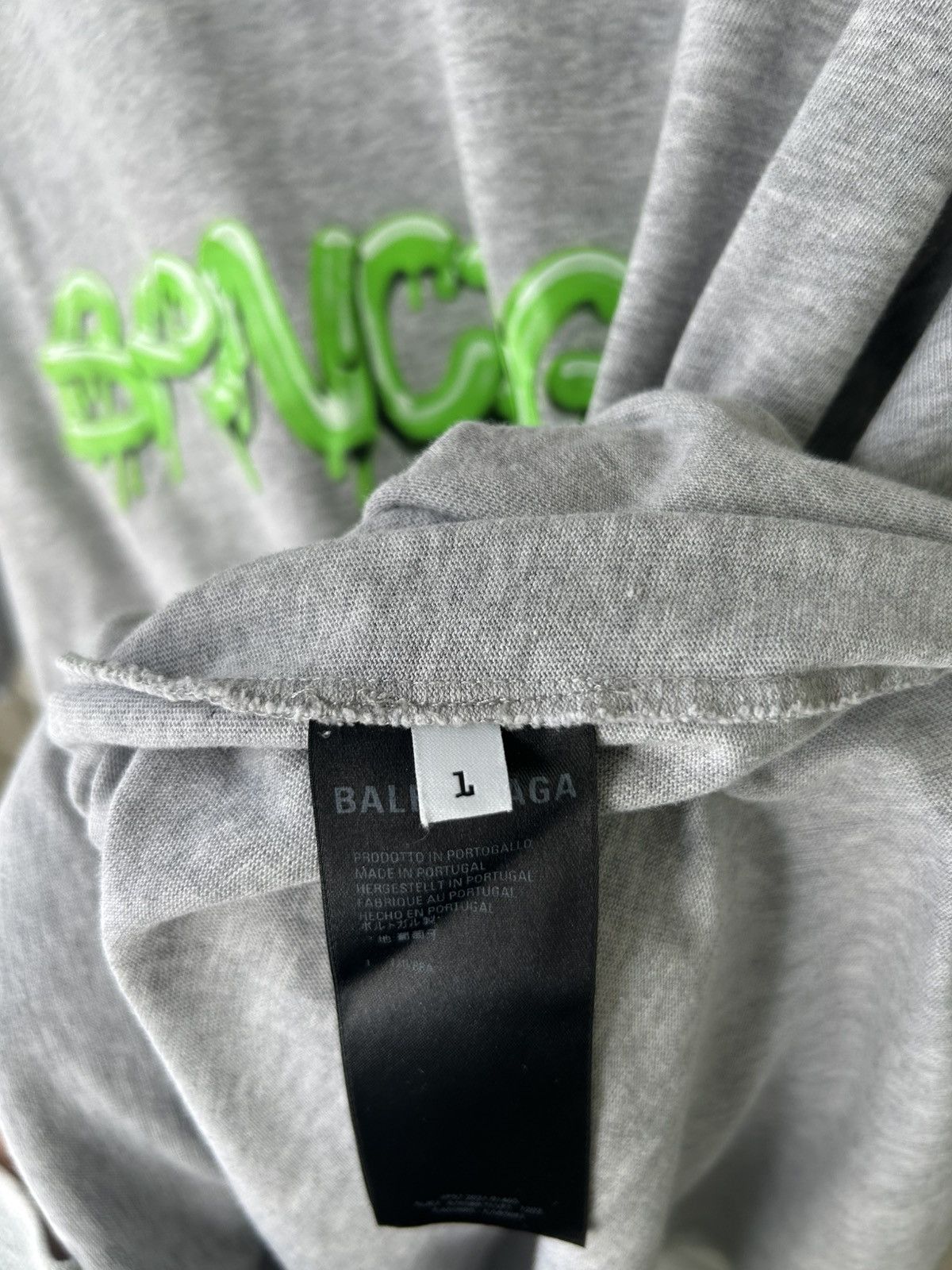 Balenciaga Balenciaga Slime Logo Oversized T Shirt Size US L / EU 52-54 / 3 - 9 Thumbnail