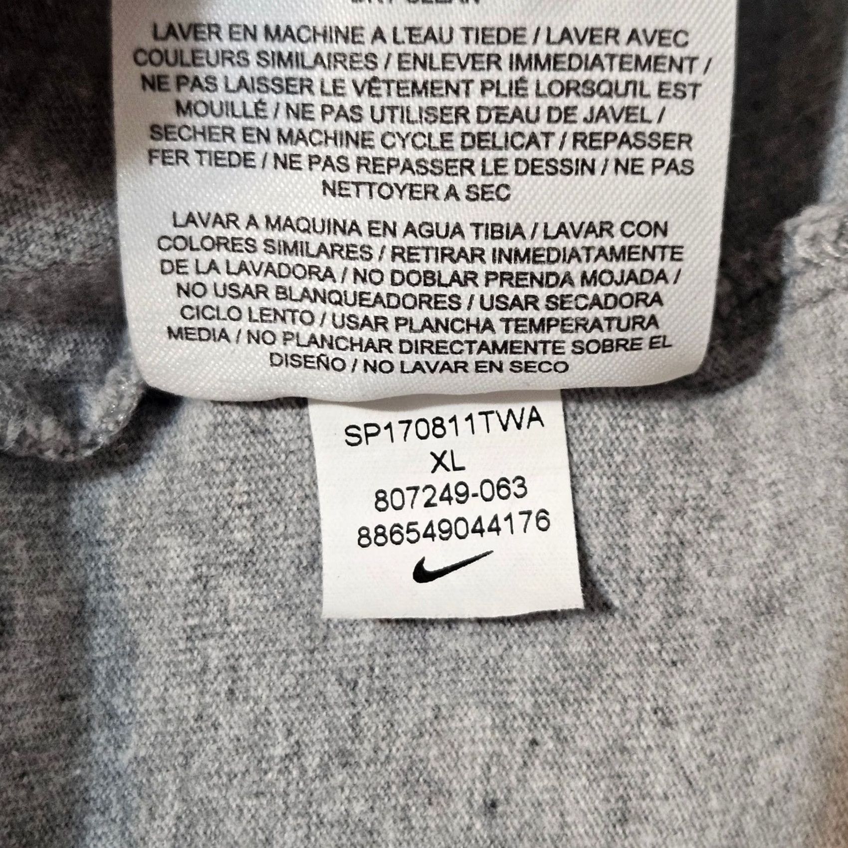 Nike Nike Sportswear Hoodie Pullover Lightweight Cotton Gray XL Mens Size Regular Capable Size US XL / EU 56 / 4 - 5 Thumbnail