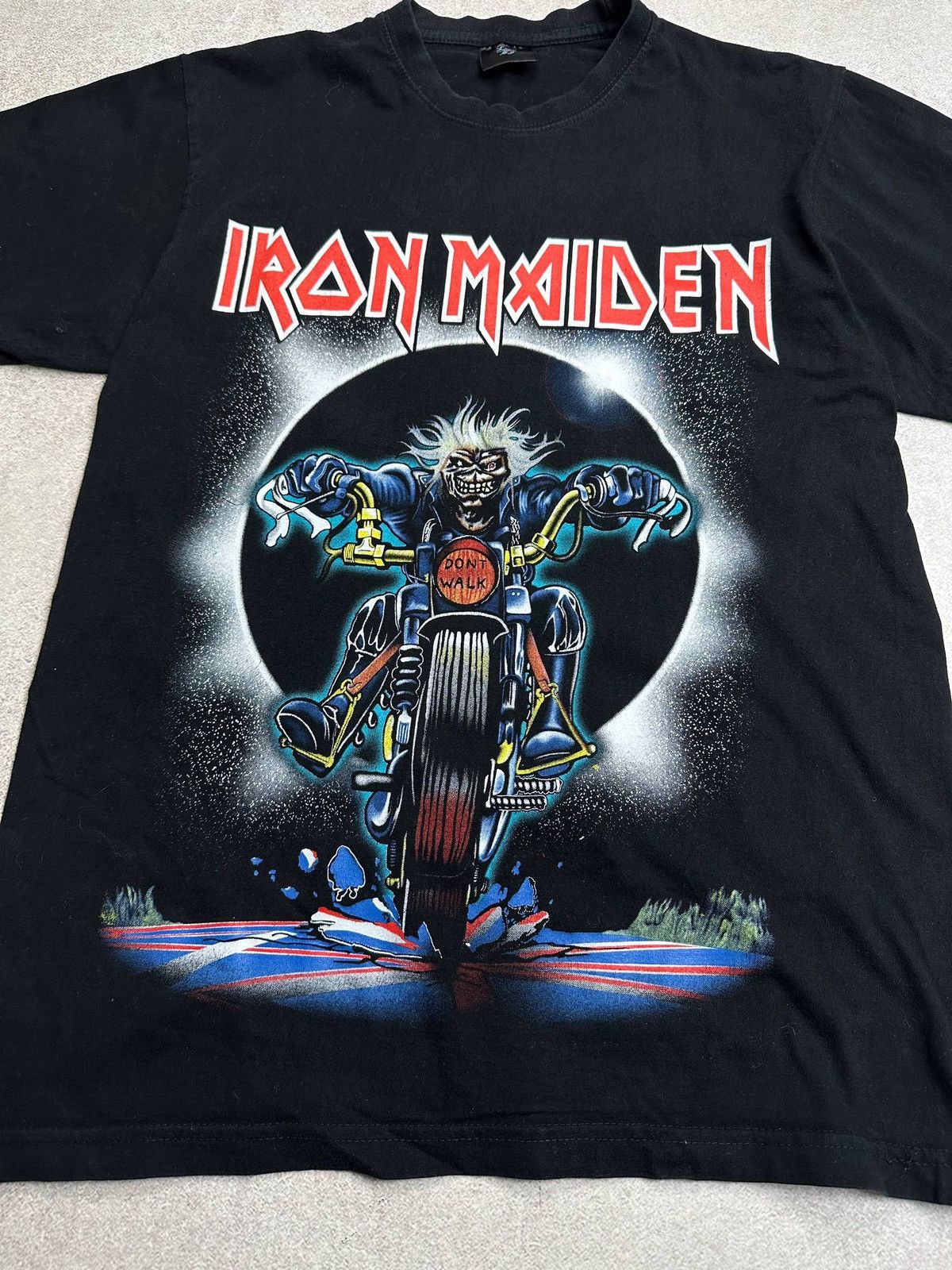 Band Tees Vintage Iron Maiden Trooper Moto T-shirt L Band Tee Size US L / EU 52-54 / 3 - 4 Thumbnail