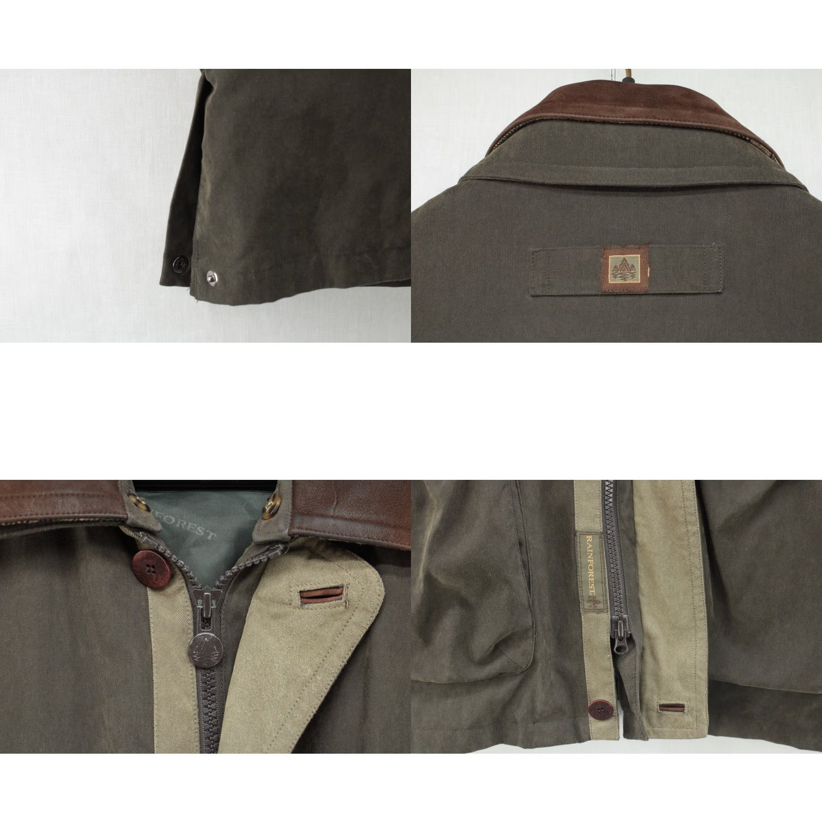 Vintage Rainforest Rainforest Winter Jacket Men XL Removable Liner Down Filled Insulated Parka Olive Green Tan Zip Windproof Size US XL / EU 56 / 4 - 8 Thumbnail