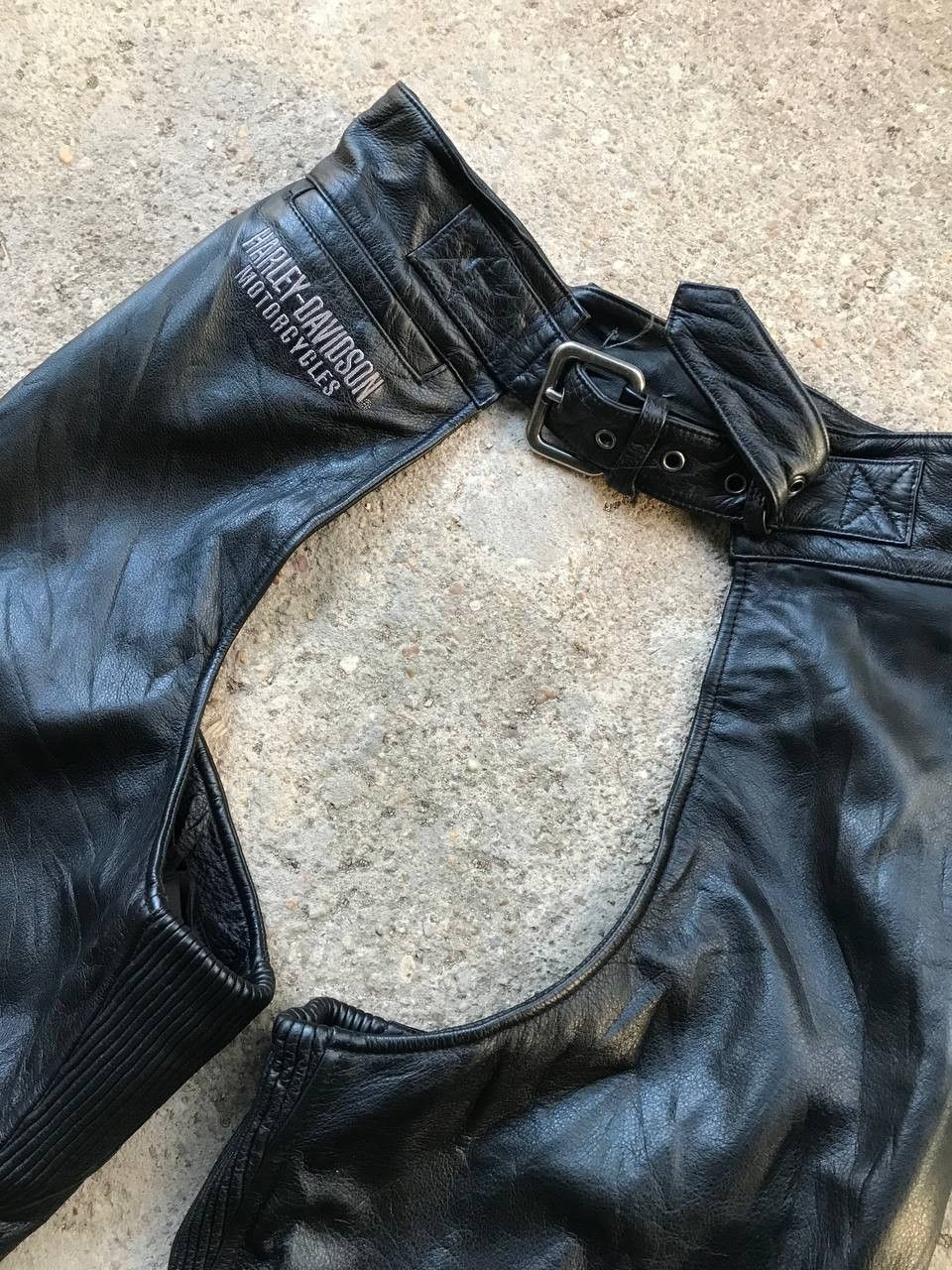 Harley Davidson × Leather Leather Pants Harley Davison Size US 33 - 7 Thumbnail