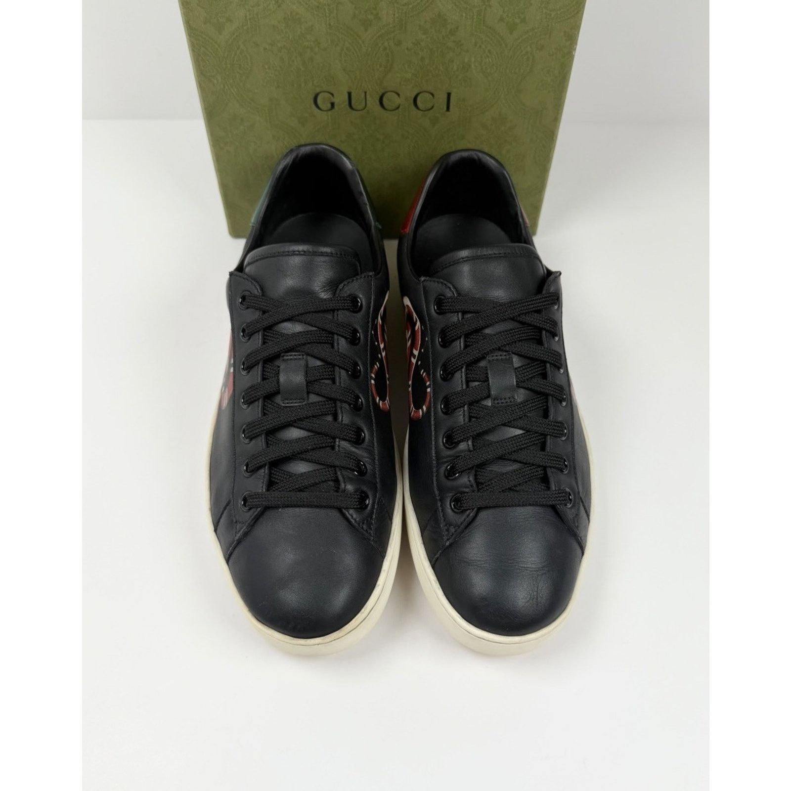 Gucci Size 8US - Gucci Ace Kingsnake Leather Sneakers Size US 8 / EU 41 - 3 Thumbnail