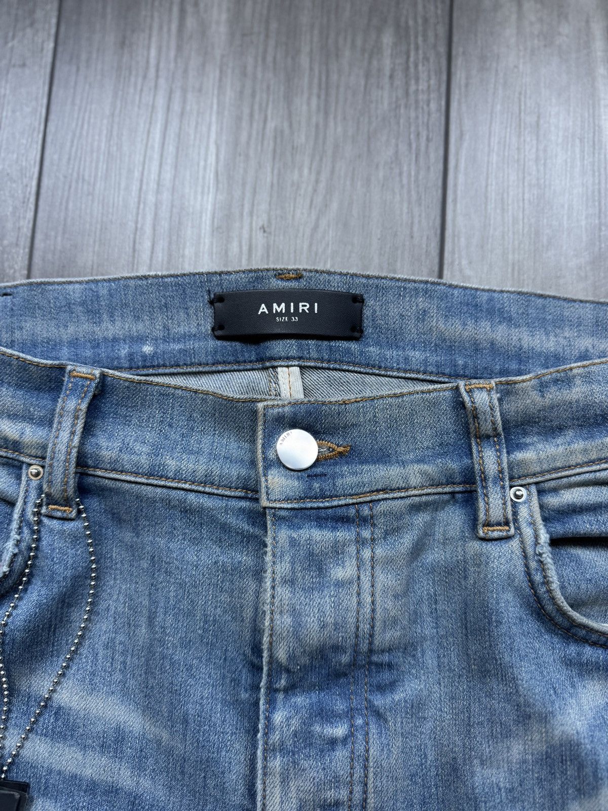 Amiri Amiri MX2 Indigo/Orange Flannel Denim Size US 33 - 10 Thumbnail