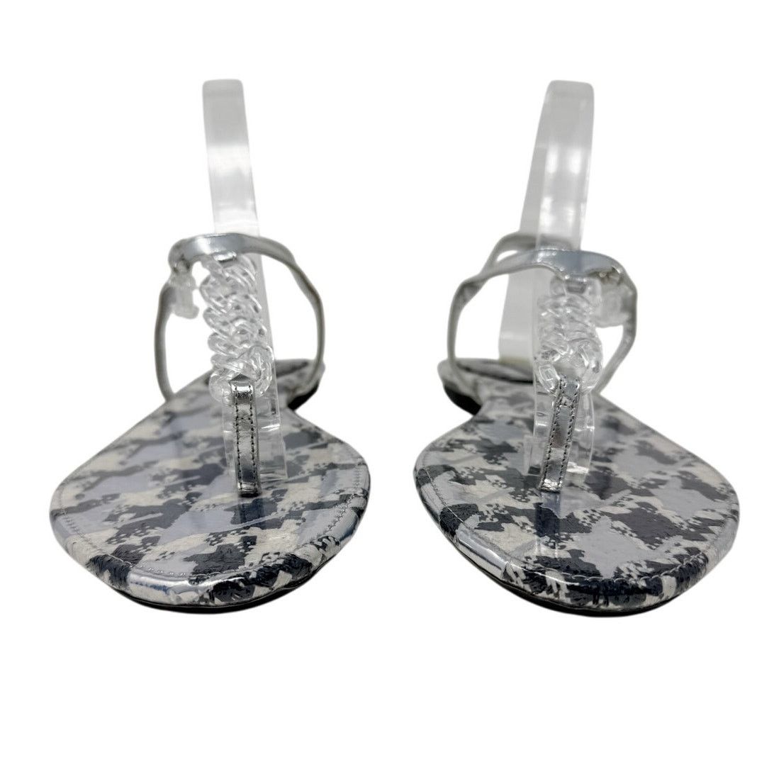 Chanel Chanel Clear Chain CC Logo Houndstooth Thong Sandal size 39 Size US 9 / IT 39 - 5 Thumbnail