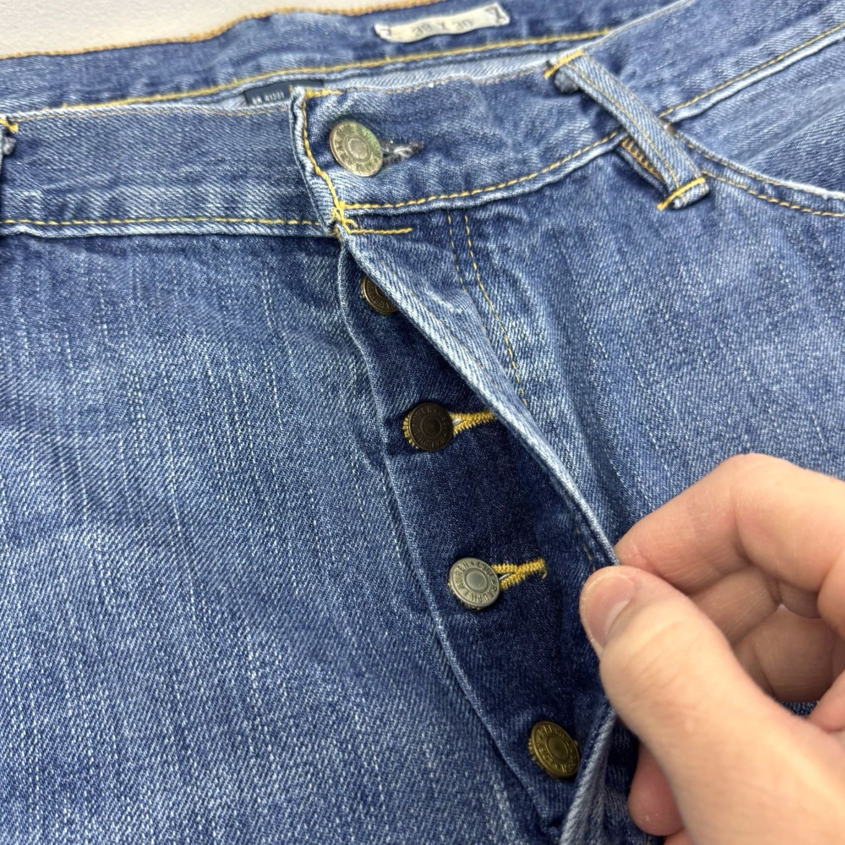 Polo Ralph Lauren VINTAGE Polo Ralph Lauren Jeans Button Fly Adult 38x30 Relaxed Hipster 90s Y2K Blue Mens Jeans Size US M / EU 48-50 / 2 - 4 Thumbnail