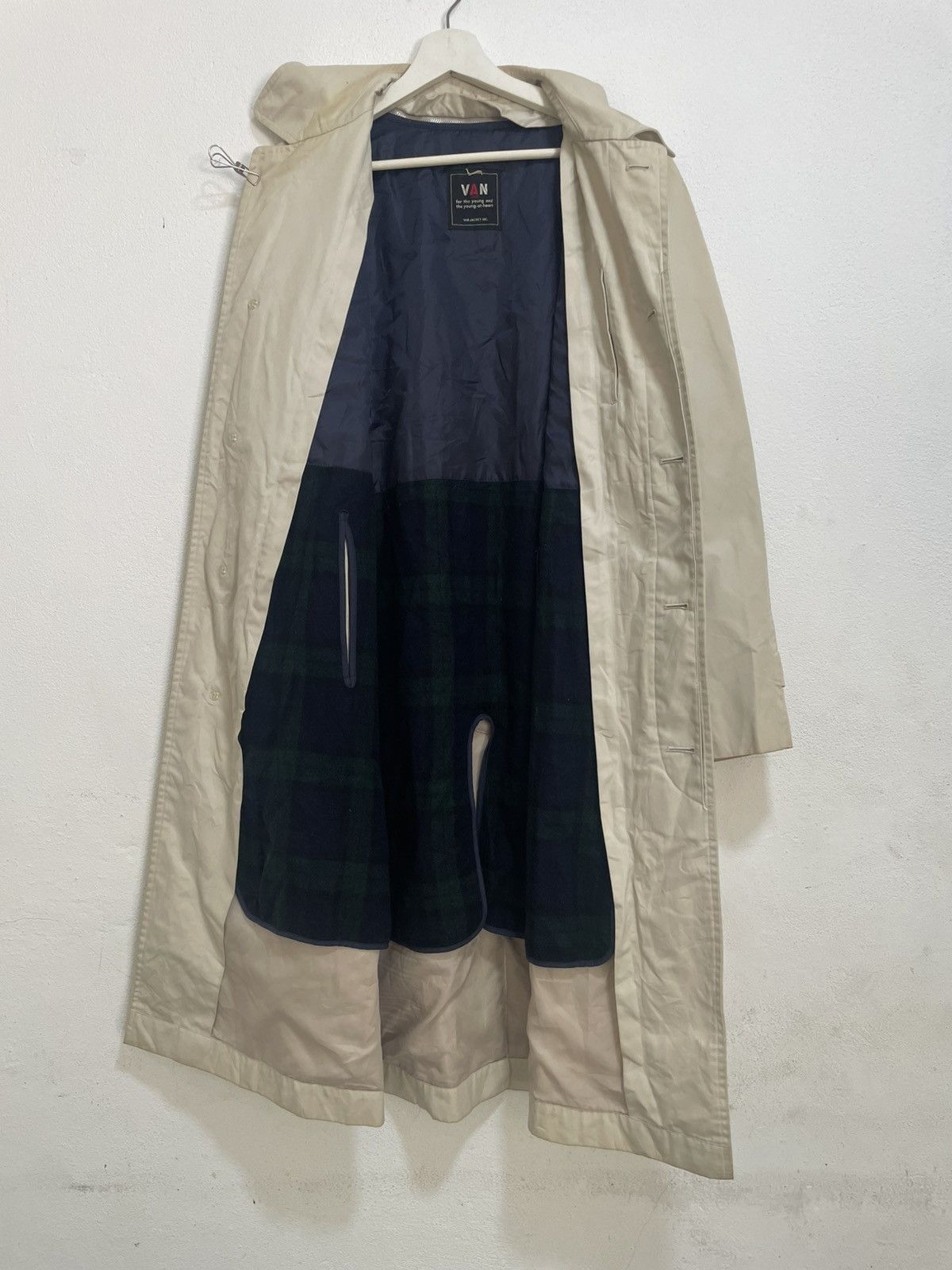 Japanese Brand Vintage van jac plaid lined overcoat Size US M / EU 48-50 / 2 - 9 Thumbnail