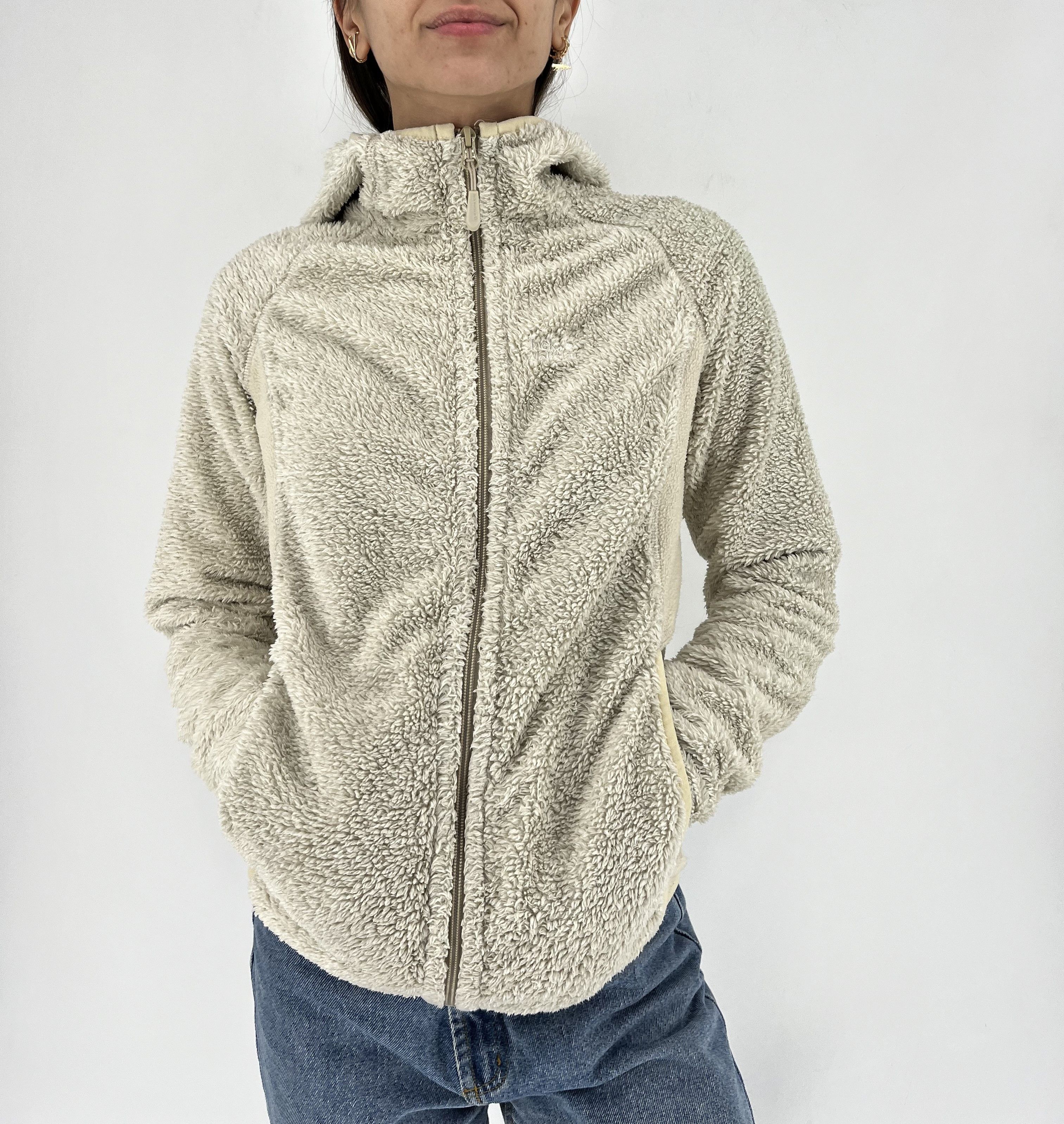 Jack Wolfskin × Vintage Vintage Jack Wolfskin Big Paw Teddy Fleece Zip Hoodie Size S / US 4 / IT 40 - 2 Thumbnail