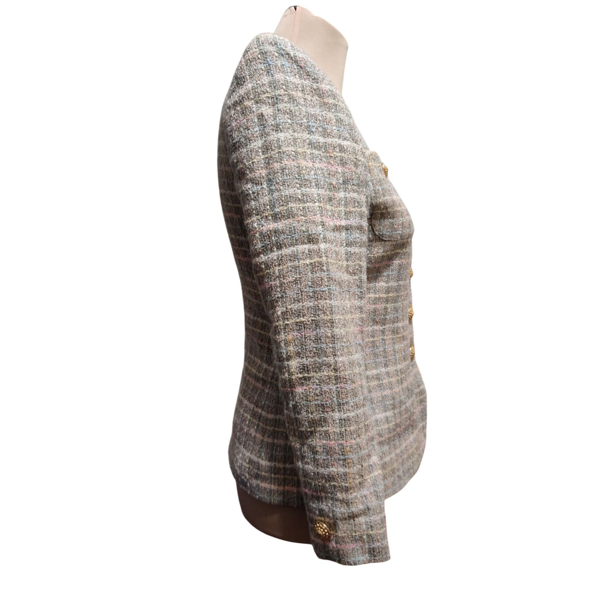 Vintage Vintage Saville Suit Tweed Blazer Size 2 Petite Gold Buttons Size XS / US 0-2 / IT 36-38 - 11 Thumbnail