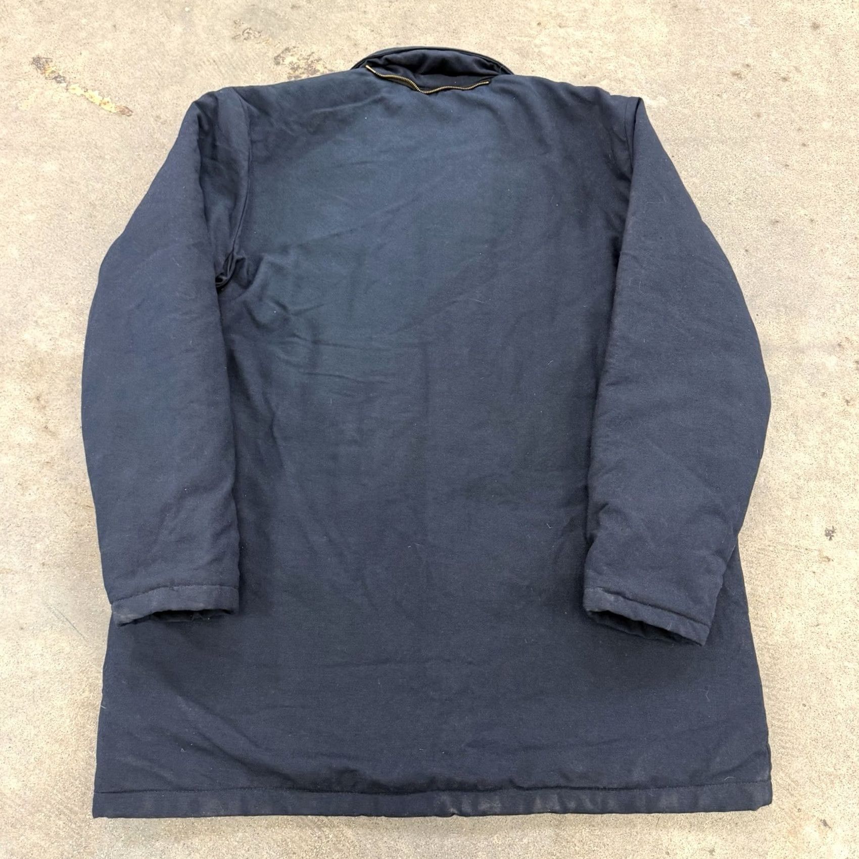 Vintage VINTAGE Workrite Jacket Coat Mens Large Navy Blue Black Zip Snap Front Distressed USA Mens Jacket Size US L / EU 52-54 / 3 - 2 Thumbnail