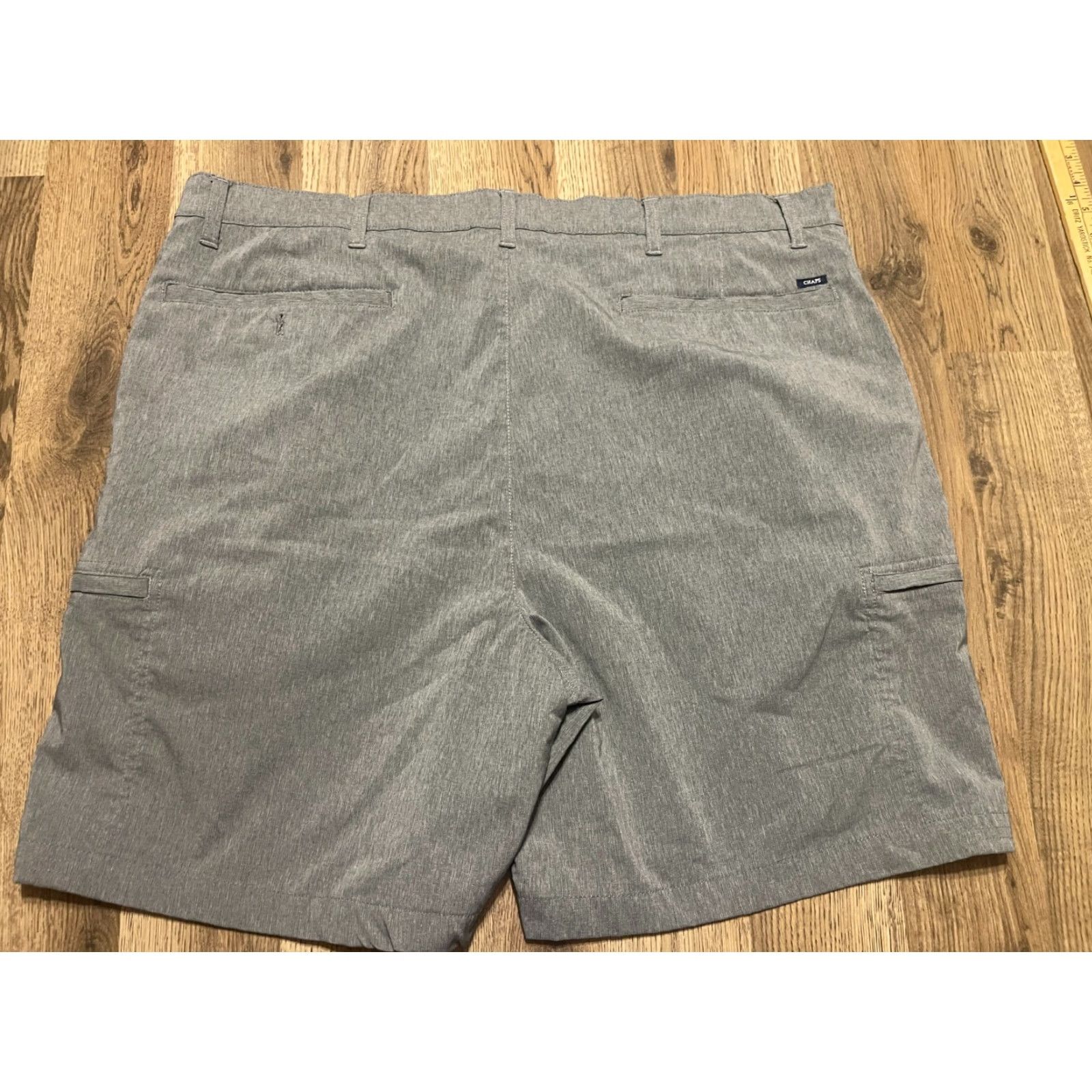 Chaps Chaps Short, Men's 41 Gray Flat Front Pockets Casual Chino Regular Front Side Pockets 41 Mens Size US 41 - 2 Thumbnail