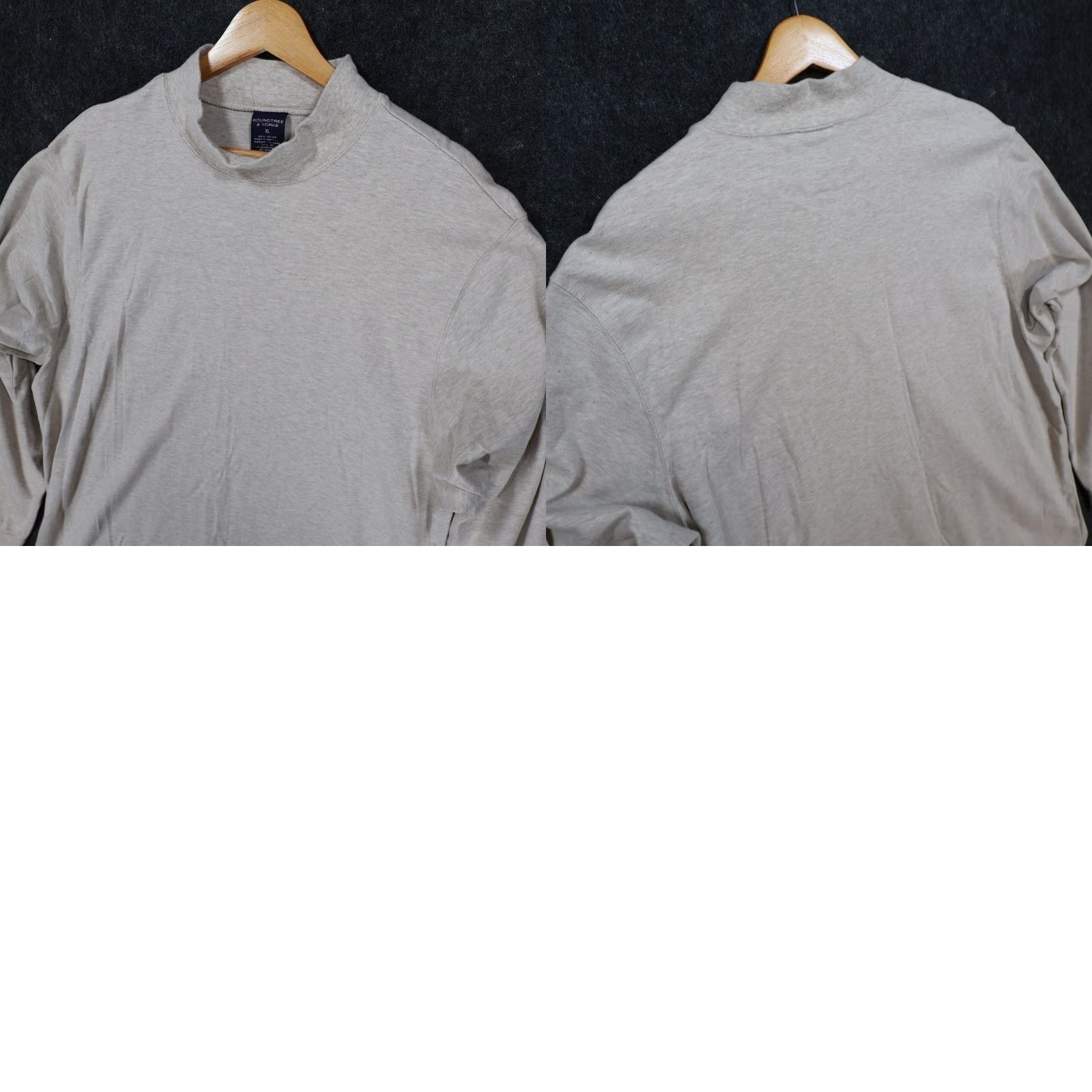 Roundtree & Yorke Roundtree & Yorke Shirt Mens XL Oatmeal Long Sleeve Cotton Mock Neck Size US XL / EU 56 / 4 - 8 Thumbnail