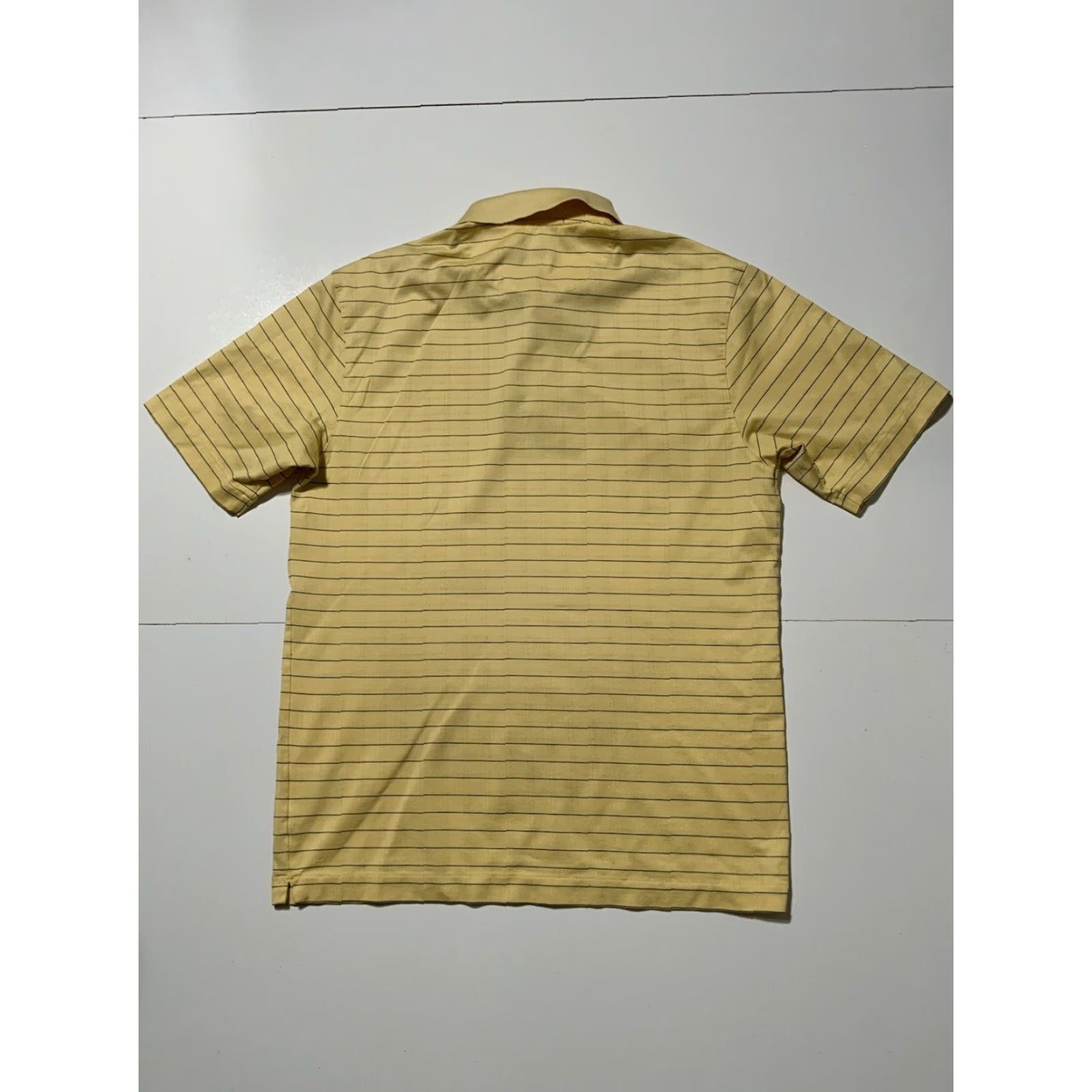 Nike VINTAGE Nike Tiger Woods Collection Striped TW Golf Fit Dry Polo Shirt M Men Yellow Polo Size US M / EU 48-50 / 2 - 2 Thumbnail