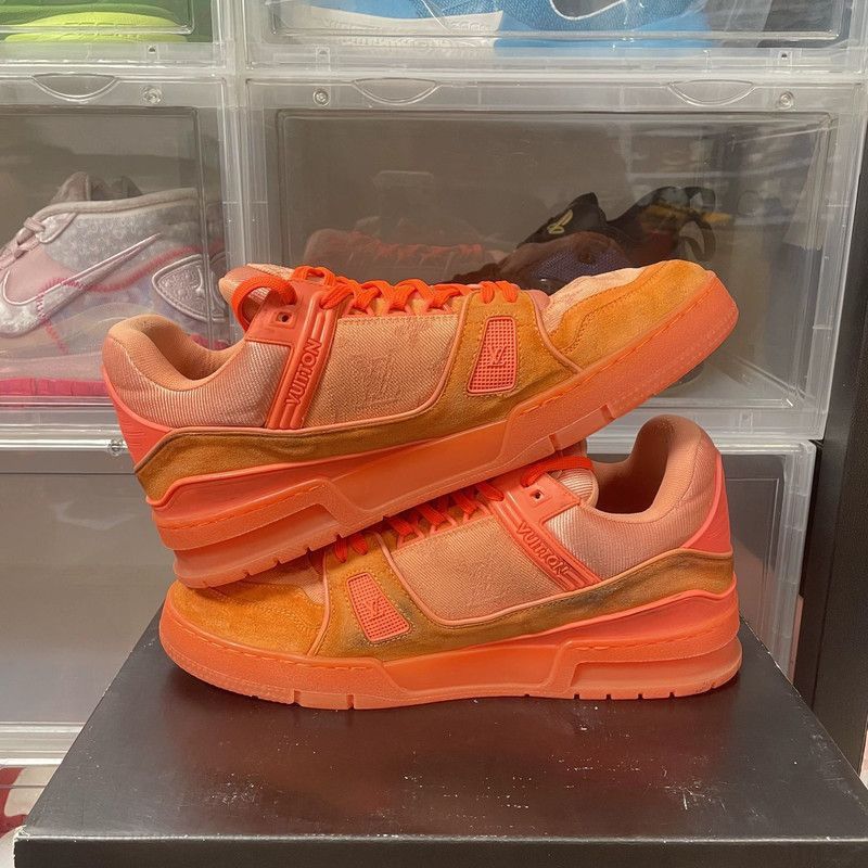 Louis Vuitton Virgil Abloh x LOUIS VUITTON Orange Sneakers - Size US 8.5 / EU 41-42 - 7 Thumbnail