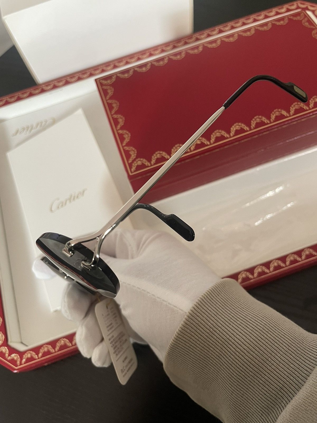 Cartier × Vintage Deadstock Vintage Cartier Scala Sunglasses (Full Set) Size ONE SIZE - 5 Thumbnail