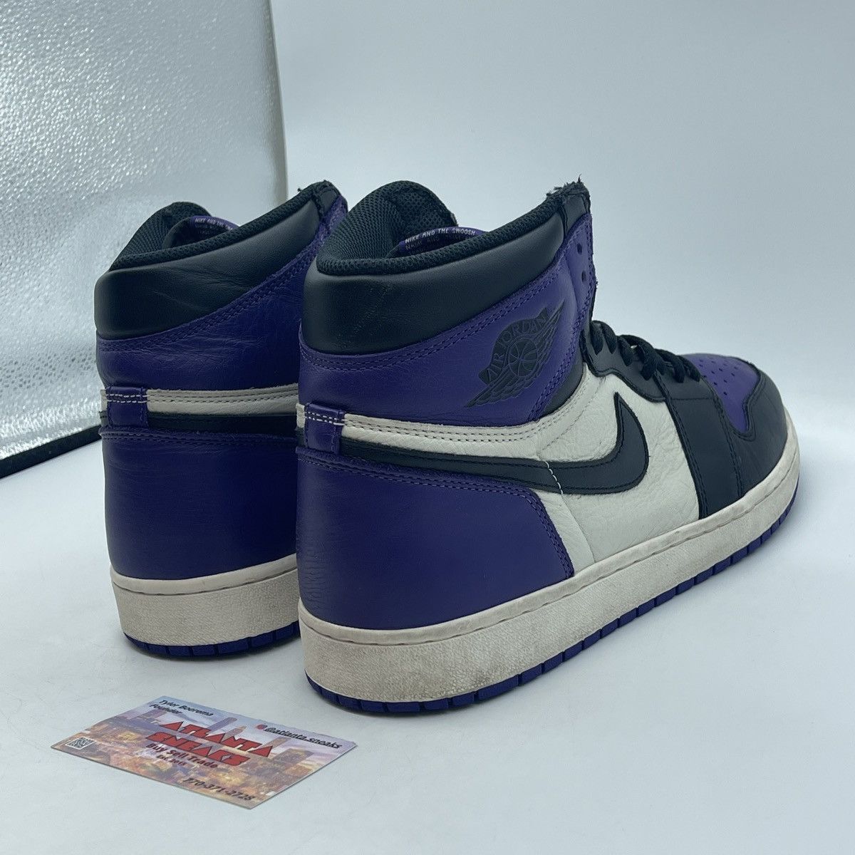 Nike Air Jordan 1 high court purple Size US 12 / EU 45 - 5 Thumbnail