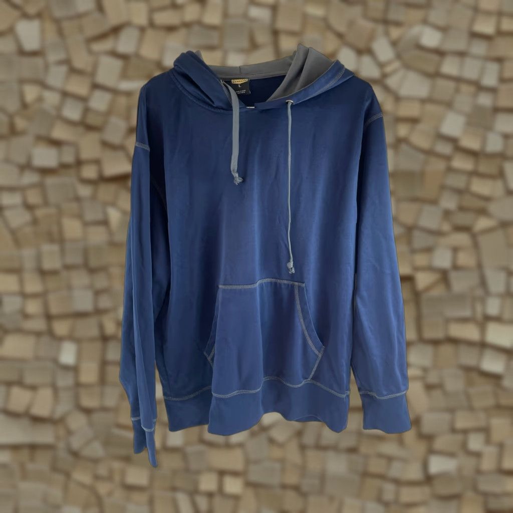 Vintage Signature Concepts Sweatshirt Men's L Navy Blue Hooded Pullover Drawstring Size US L / EU 52-54 / 3 - 1 Thumbnail