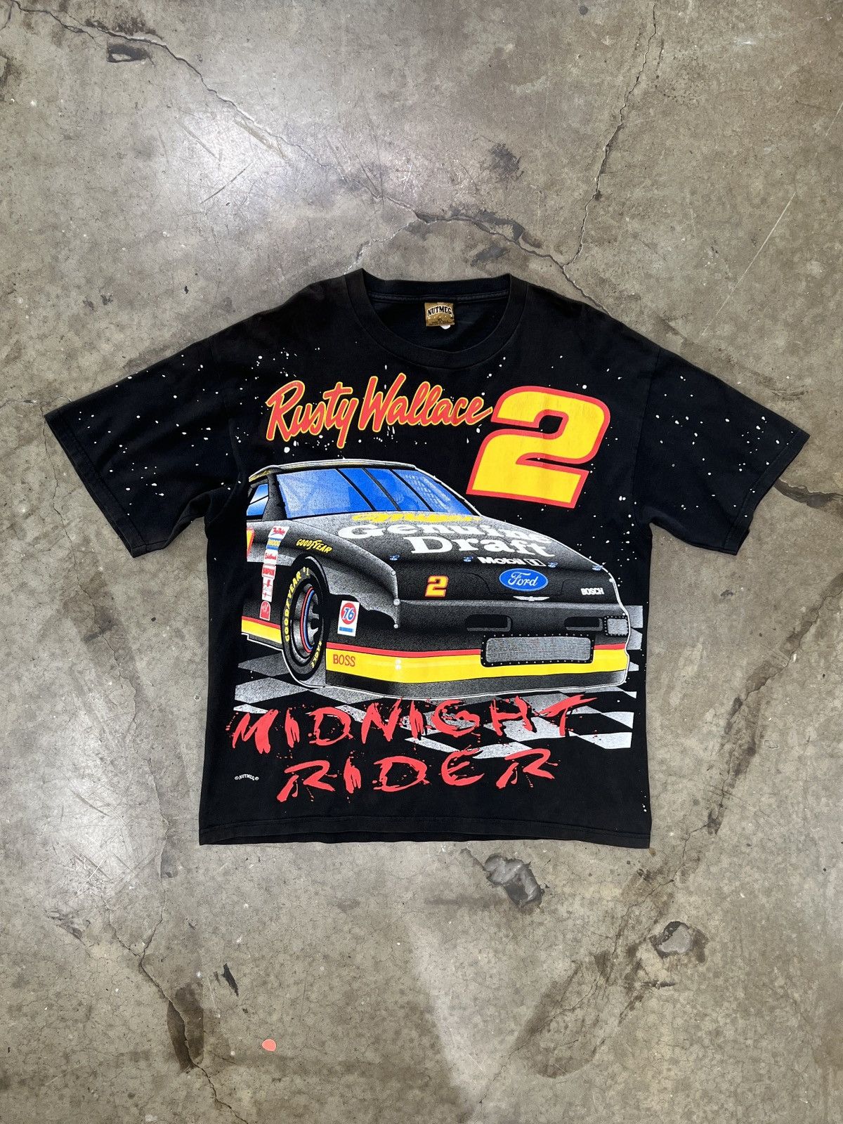 NASCAR Vintage AOP Rusty Wallace Midnight Rider Racing Tee XL Size US XL / EU 56 / 4 - 2 Thumbnail
