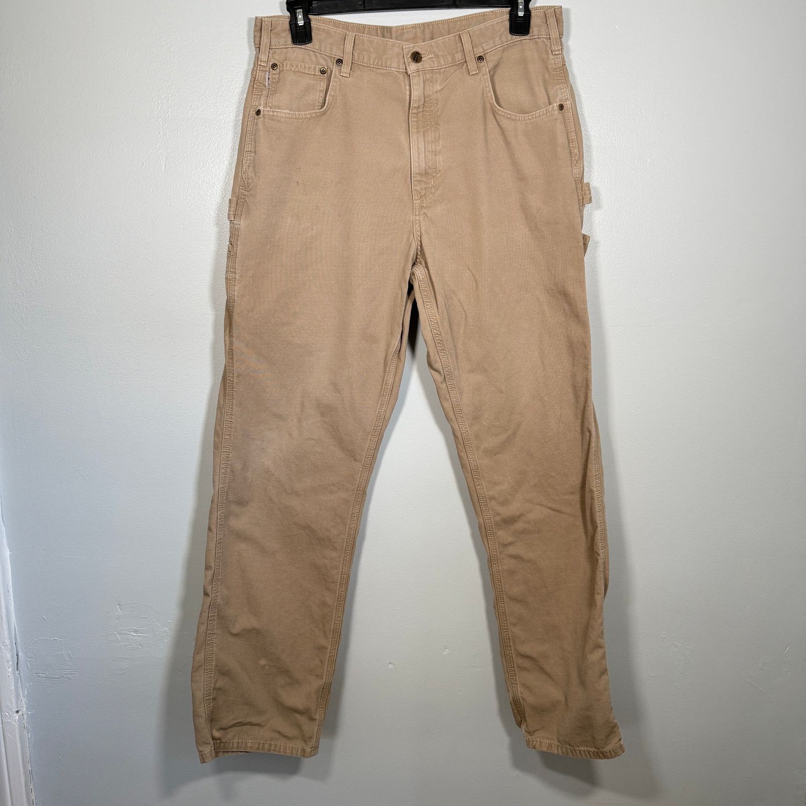 Carhartt Carhart Work Pants 36x34 Loose Fit Khaki Carpenter Size US 36 / EU 52 - 1 Thumbnail