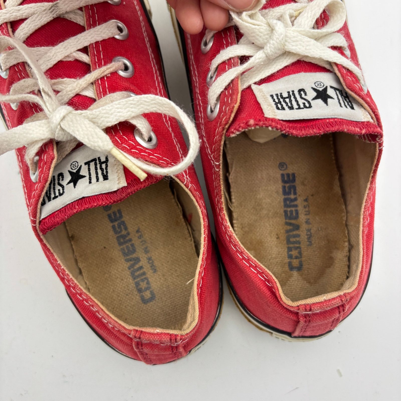 Converse Vintage 90s Converse Chuck Taylor Low Sneakers Men's 8 Red Size US 8 / EU 41 - 10 Thumbnail