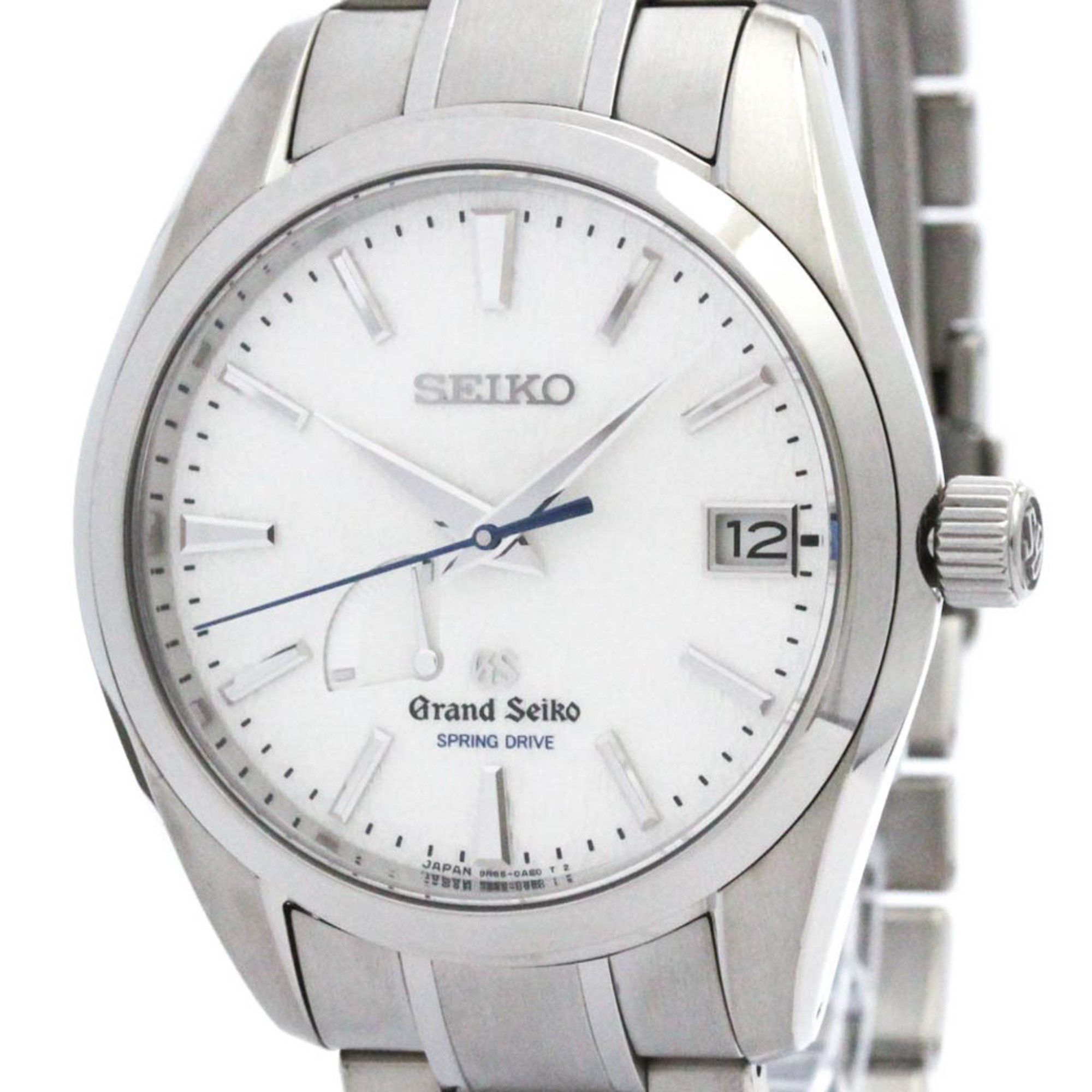 image of Polished Grand Seiko Spring Drive Sbga011 Titanium Mens Watch 9R65-0Ae0 Bf571780 in Silver, Women's