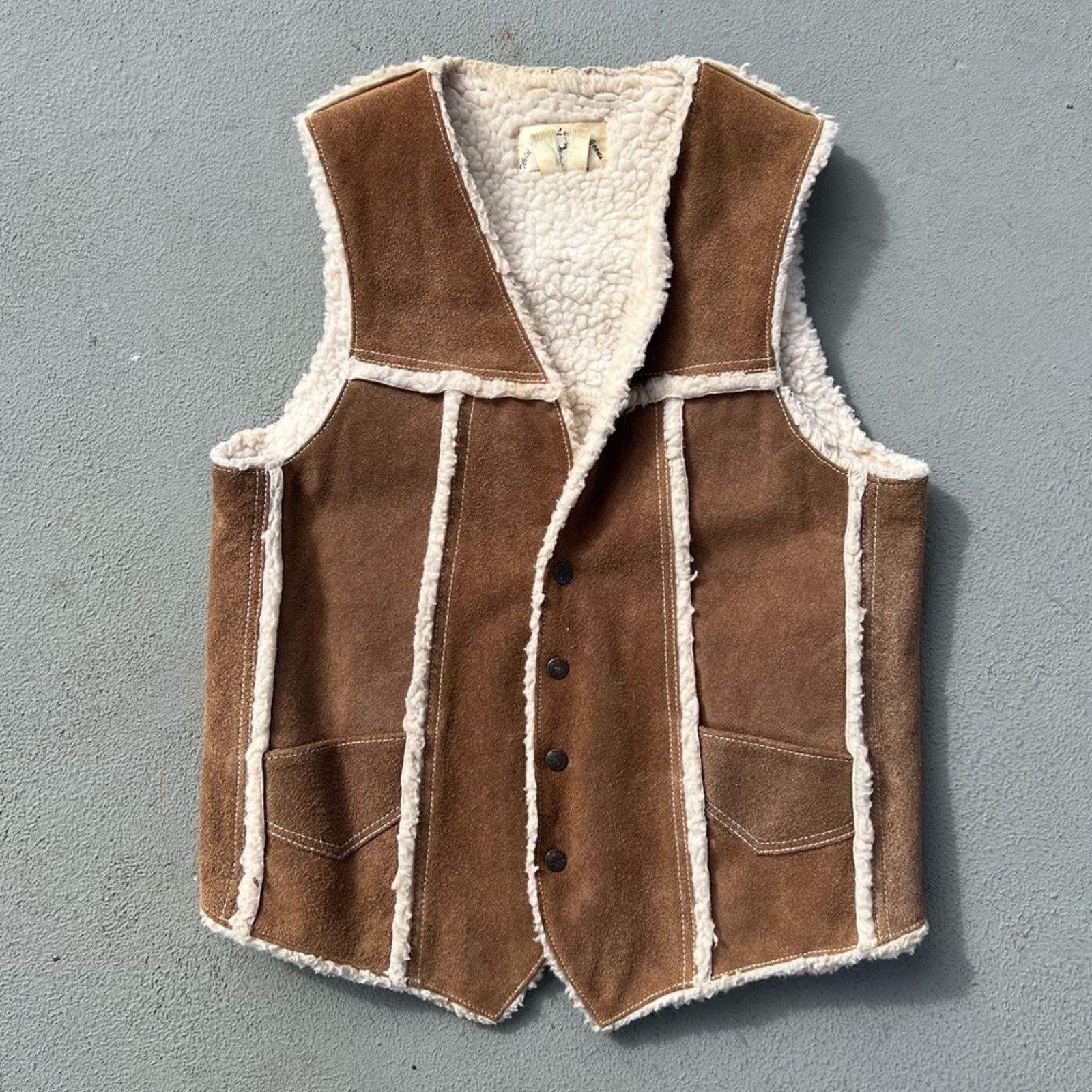 Wild West Leather Goods Missoula Montana Leather Sherpa Vest