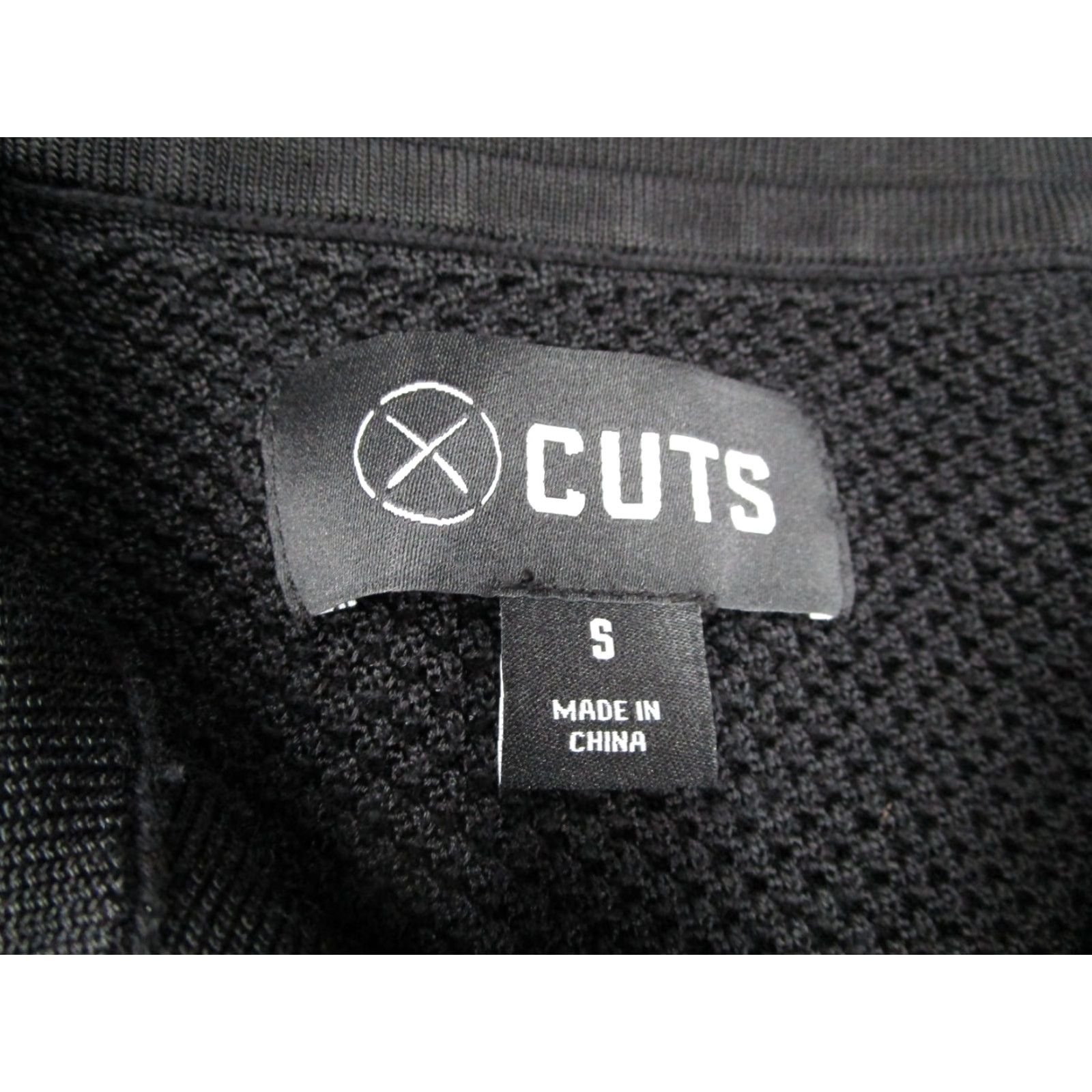 Cuts Cuts Polo Shirt Mens Small Black Waffle Knit Short Sleeve Casual Stretch Size US S / EU 44-46 / 1 - 3 Thumbnail